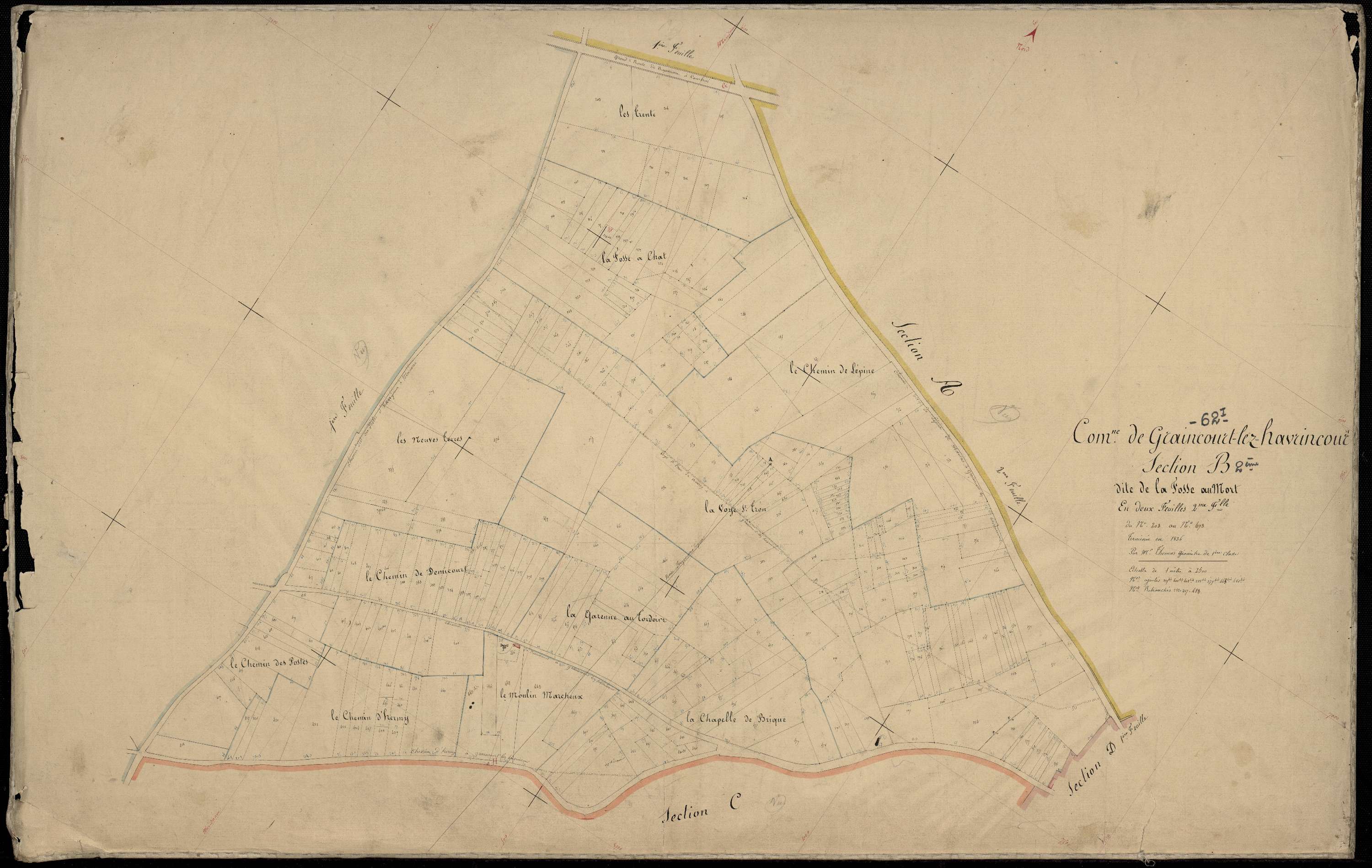 Graincourt-lès-Havrincourt - Section B, 2e feuille