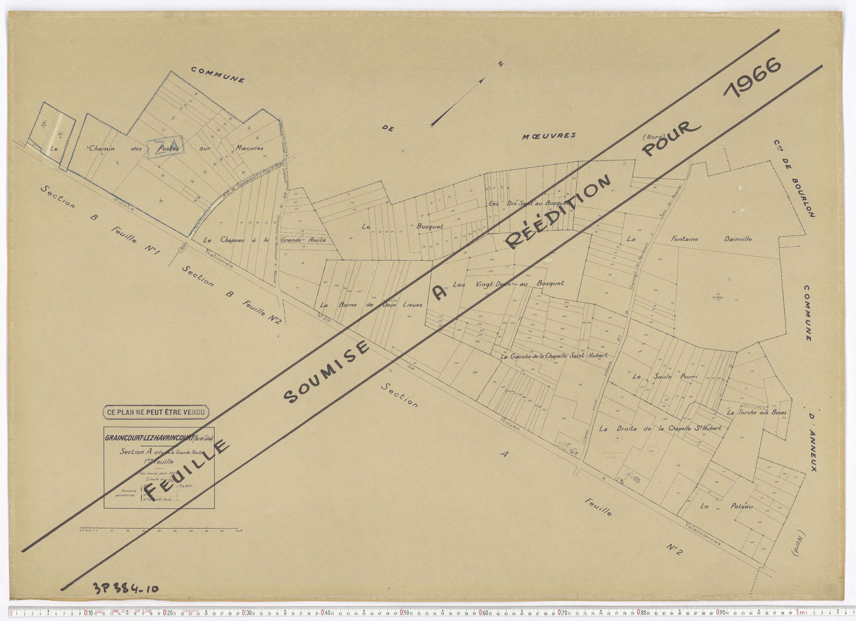 Graincourt-lès-Havrincourt - Section A, feuille 1.