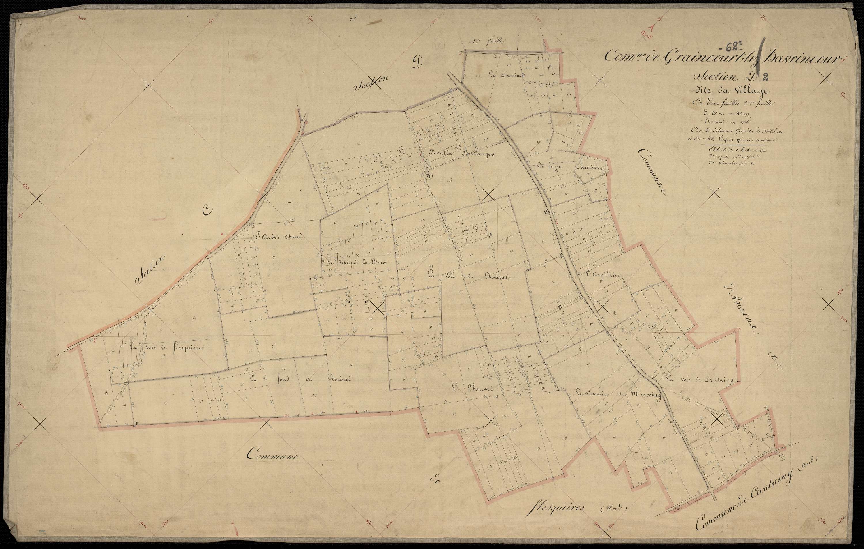 Graincourt-lès-Havrincourt - Section D, 2e feuille