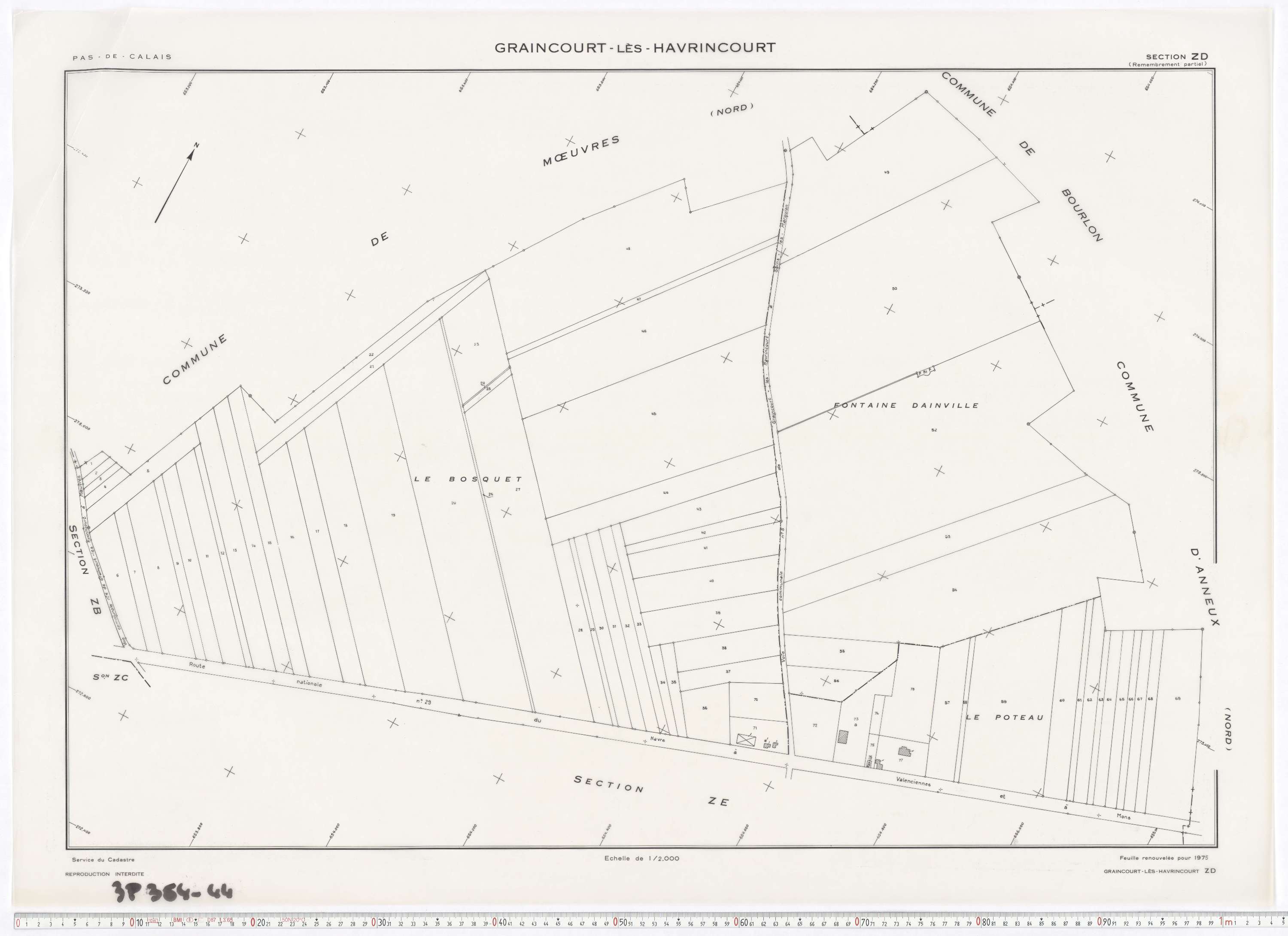 Graincourt-lès-Havrincourt - Section ZD.