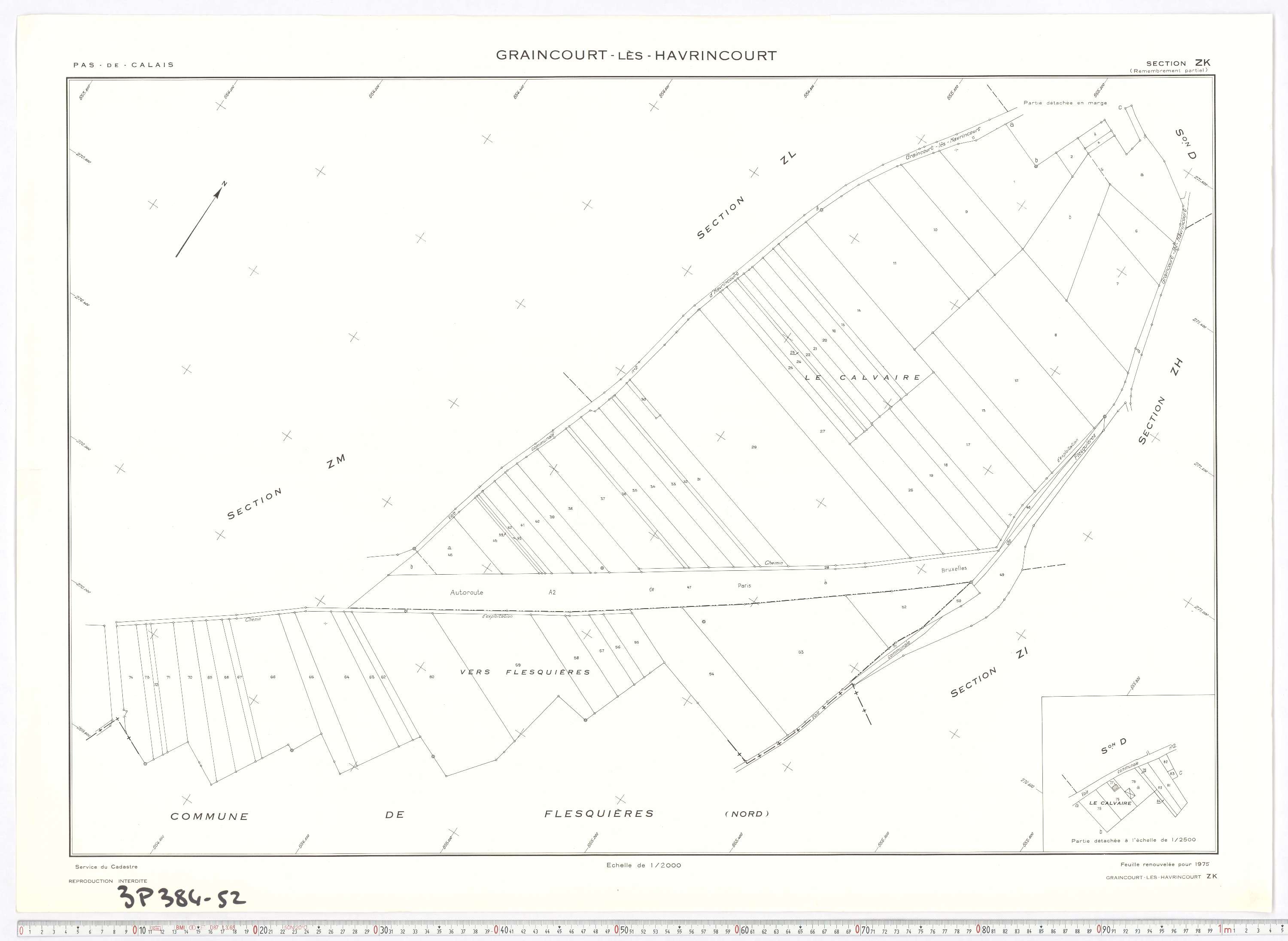 Graincourt-lès-Havrincourt - Section ZK.