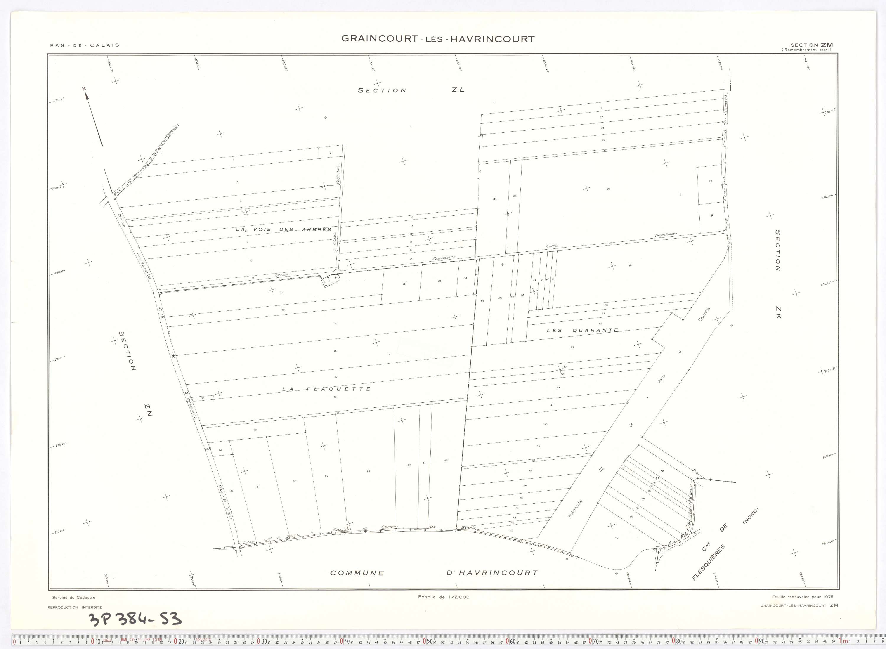 Graincourt-lès-Havrincourt - Section ZM.