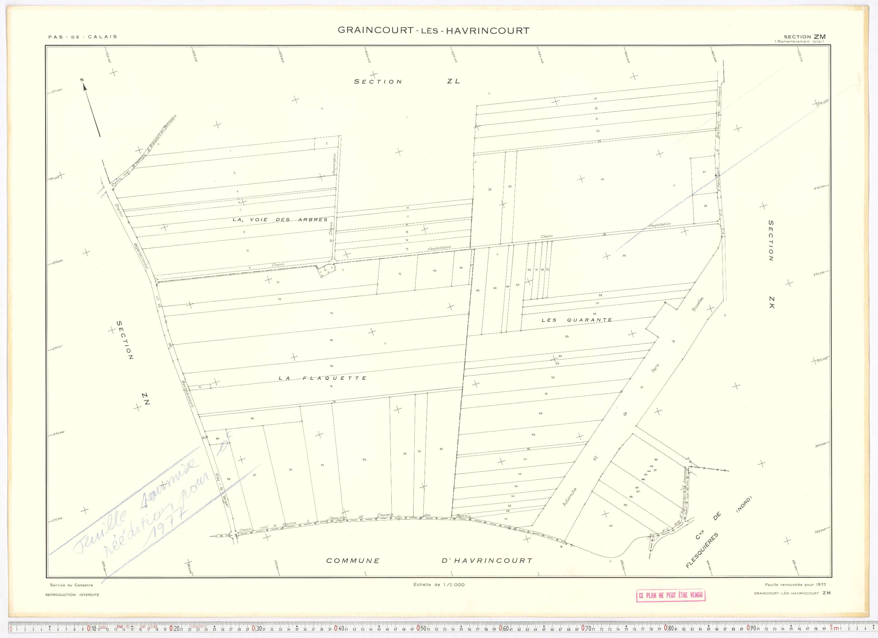 Graincourt-lès-Havrincourt - Section ZM.