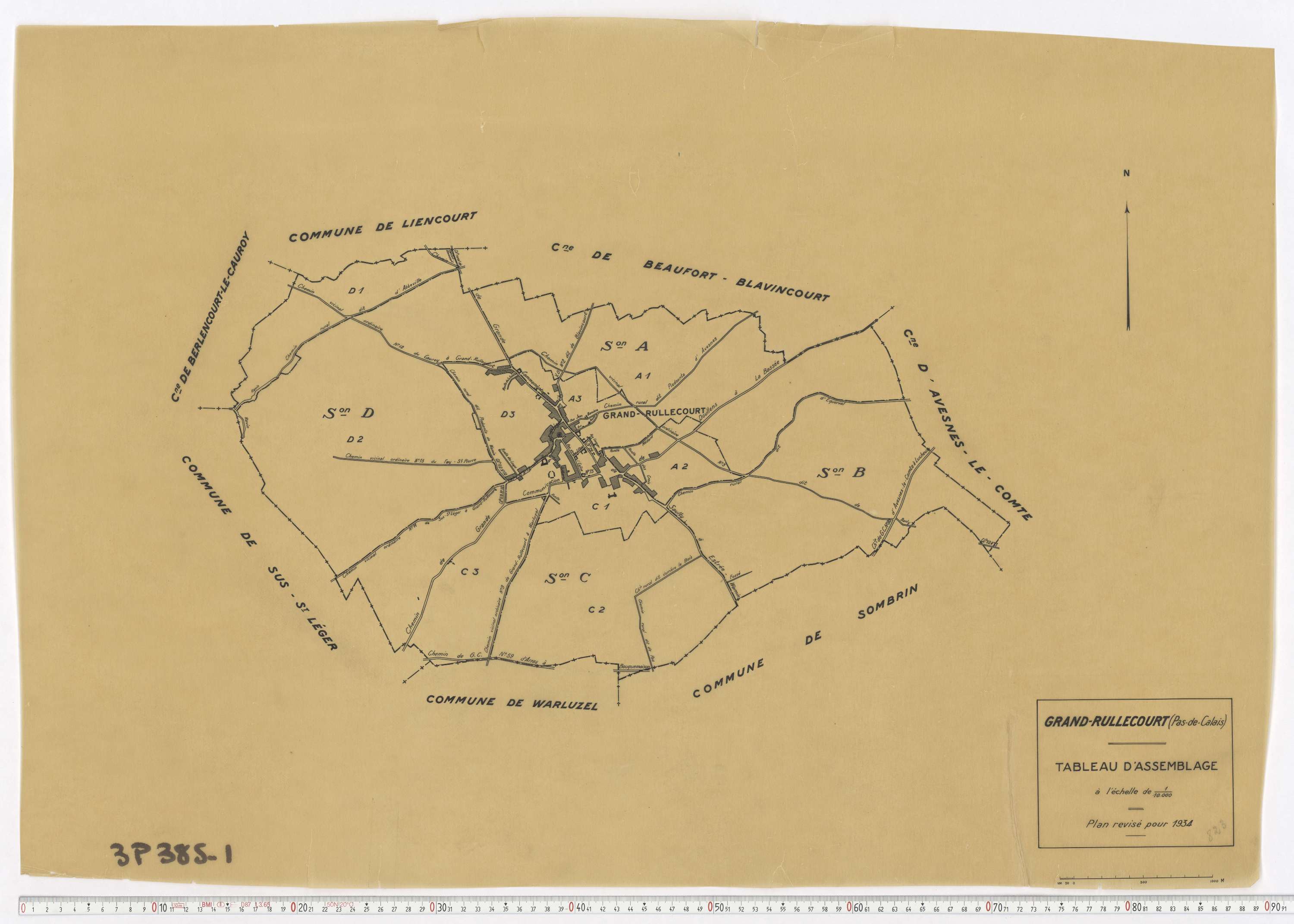Grand-Rullecourt - Tableau d'assemblage.