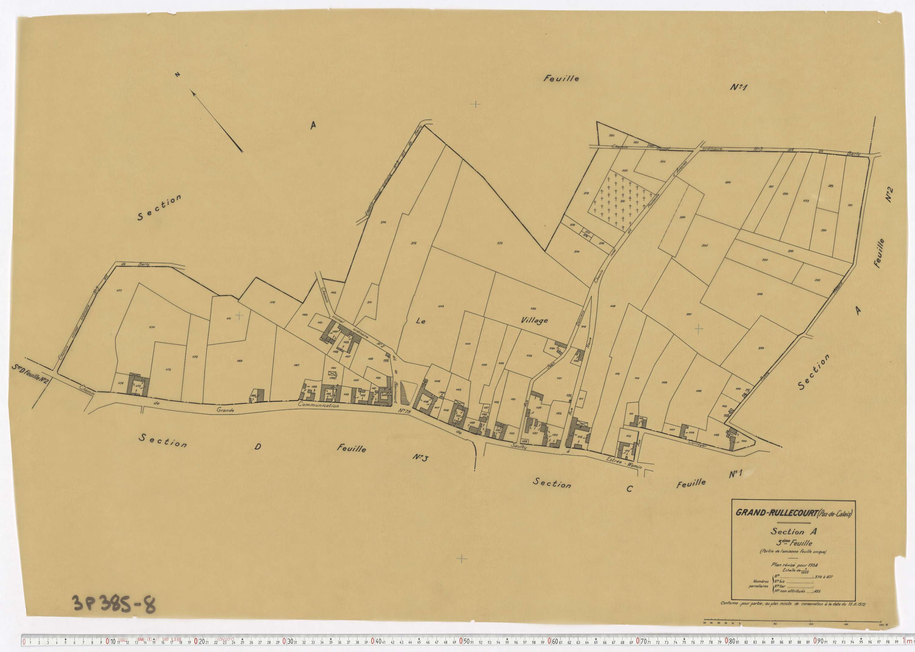 Grand-Rullecourt - Section A, feuille 3.