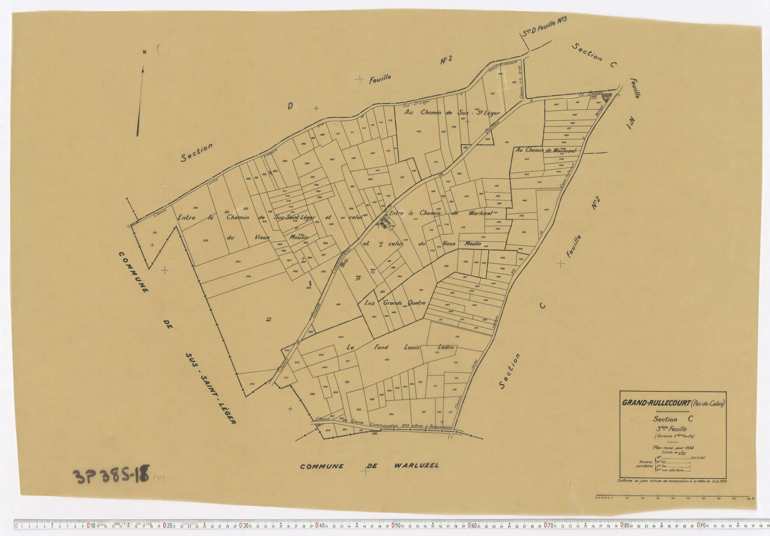 Grand-Rullecourt - Section C, feuille 3.