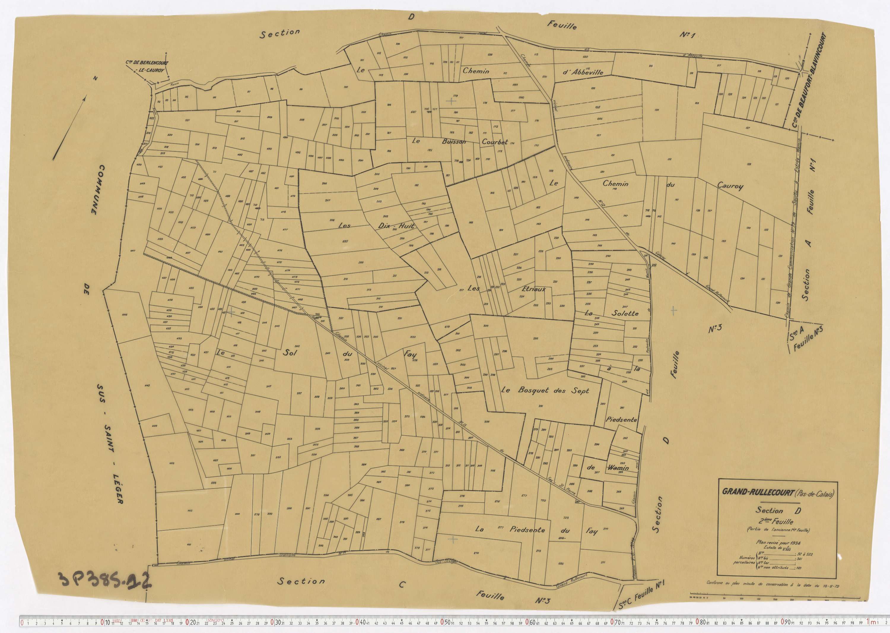 Grand-Rullecourt - Section D, feuille 2.
