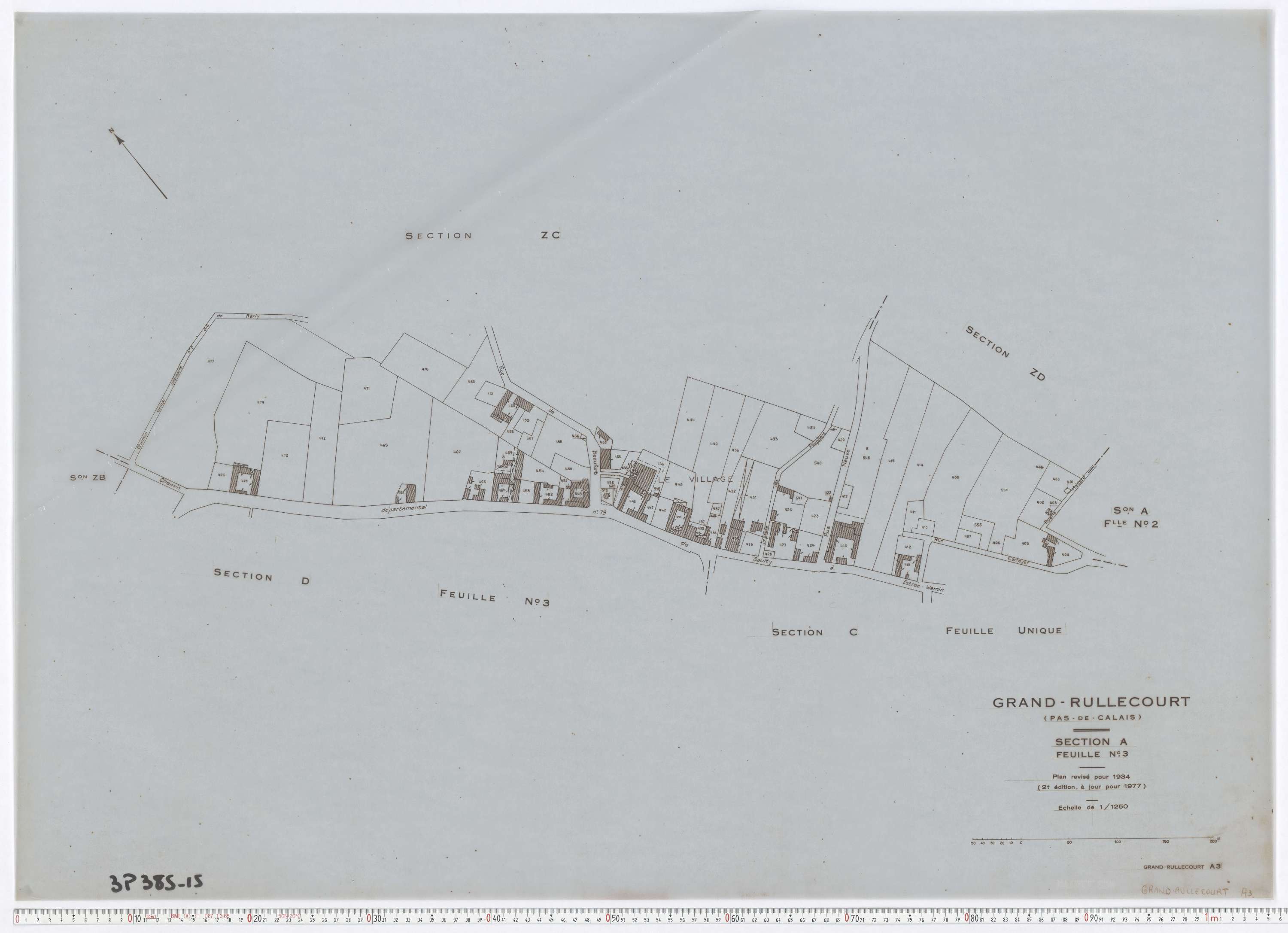 Grand-Rullecourt - Section A, feuille 3.