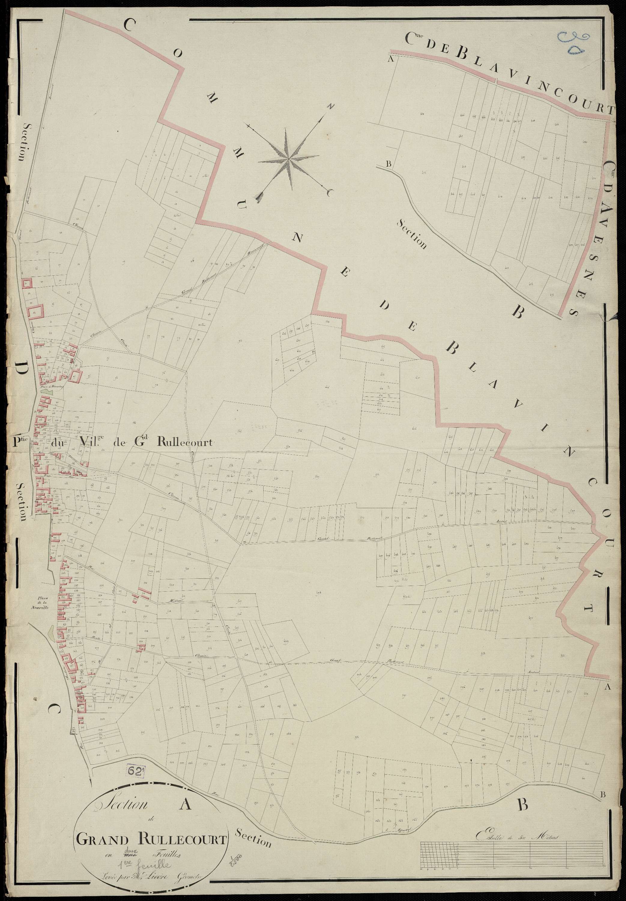 Grand-Rullecourt - Section A, 1re feuille