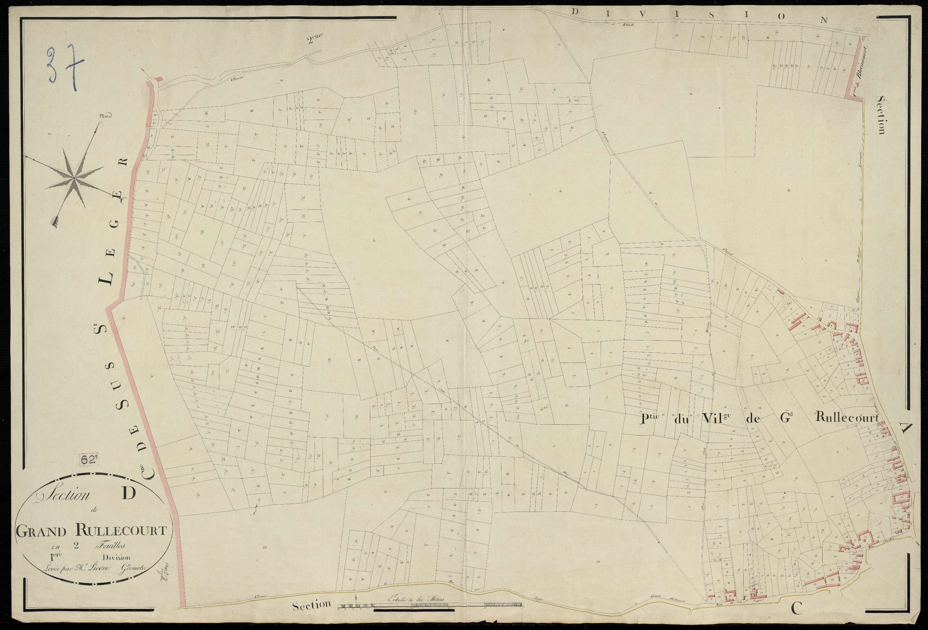 Grand-Rullecourt - Section D, 1re feuille