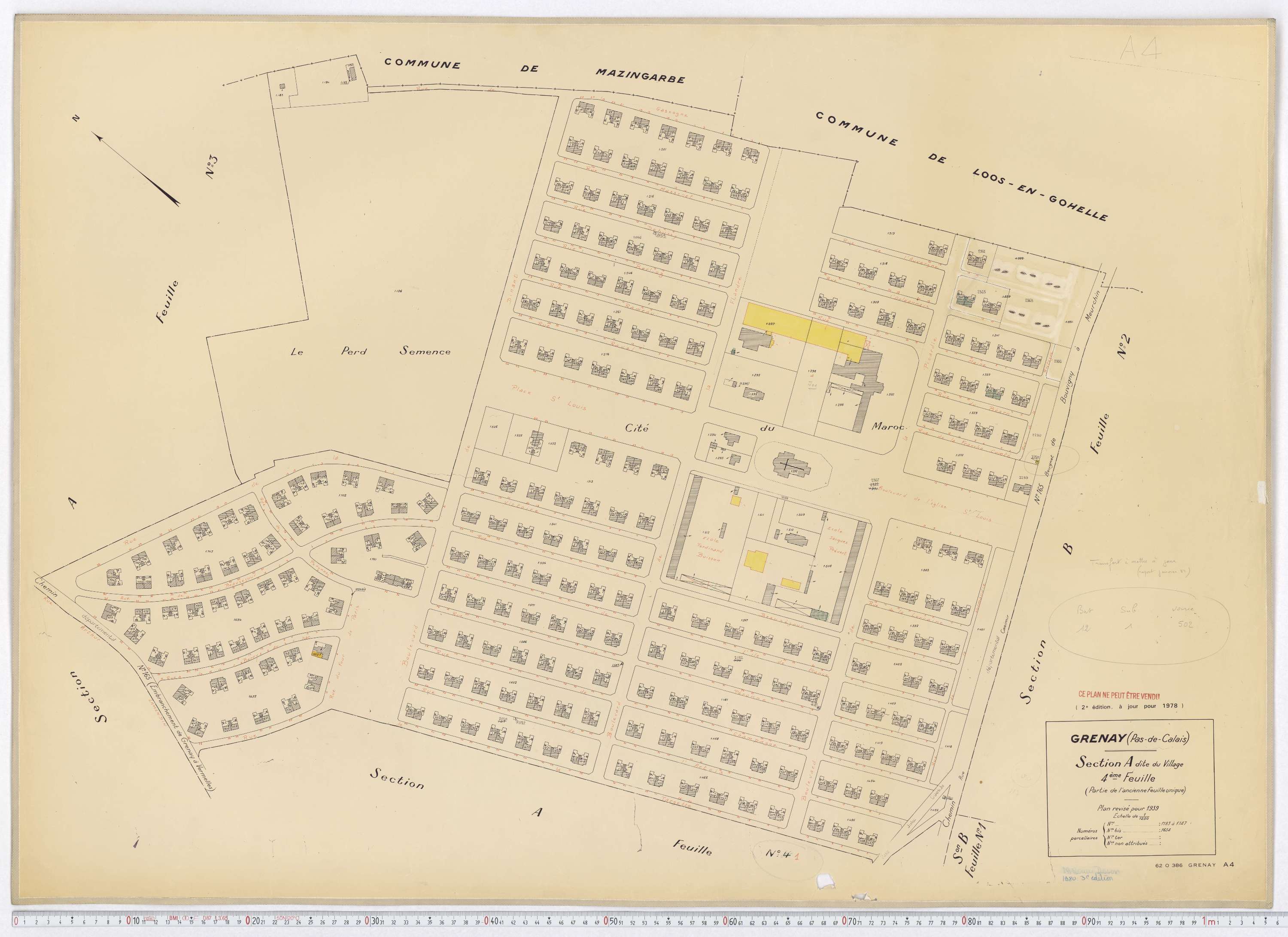 Grenay - Section A, feuille 4.