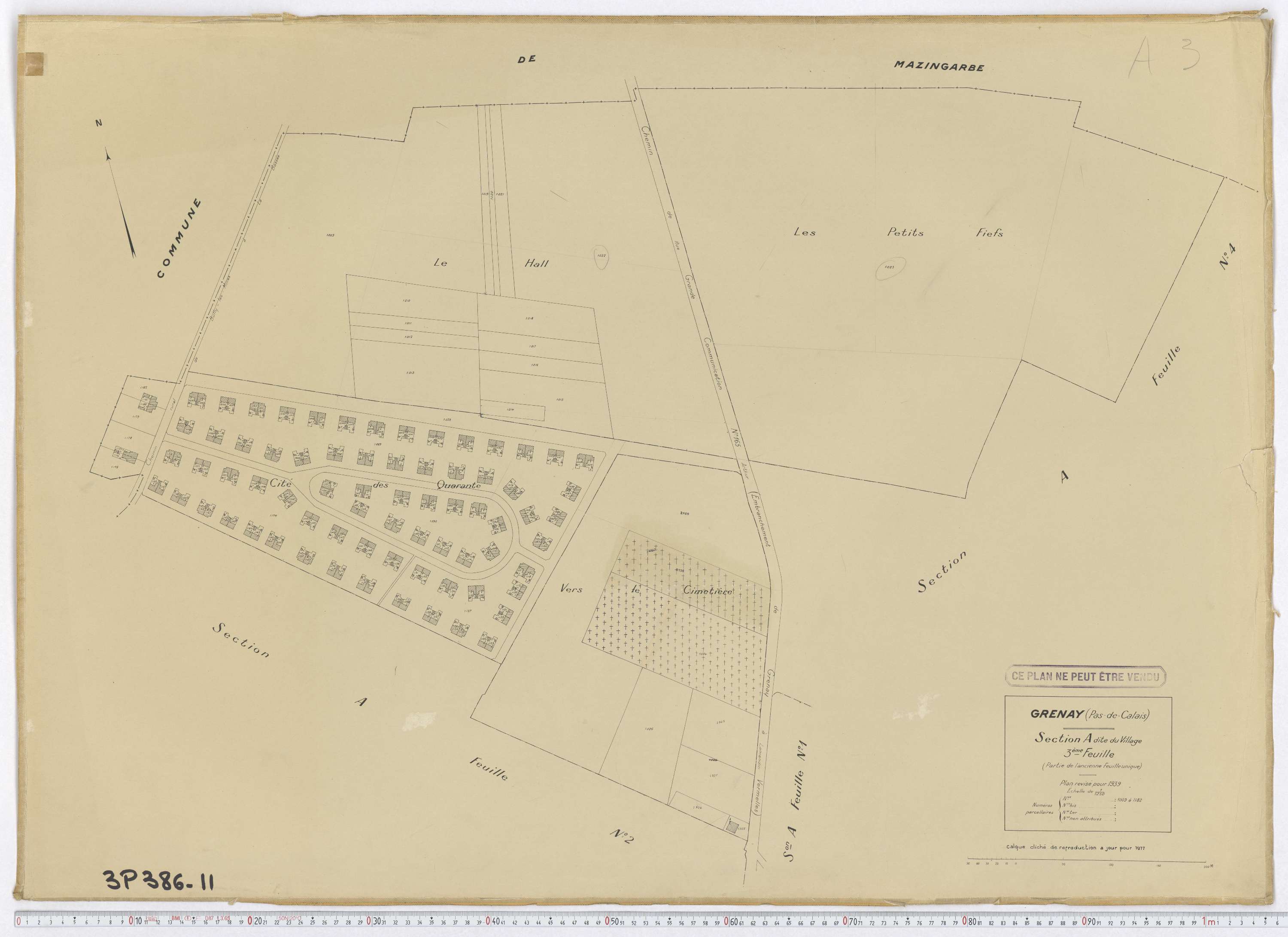 Grenay - Section A, feuille 3.