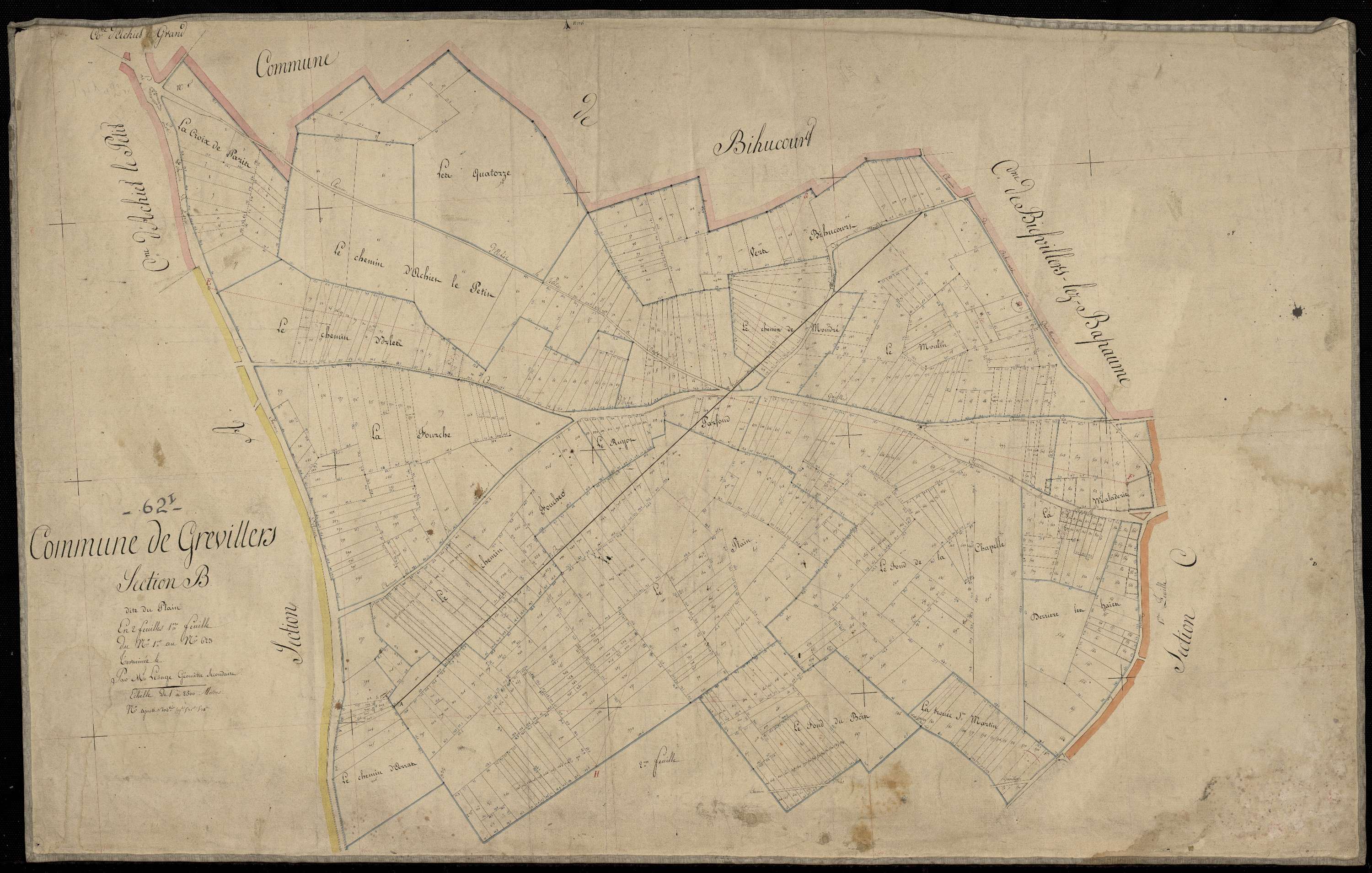 Grévillers - Section B, 1re feuille