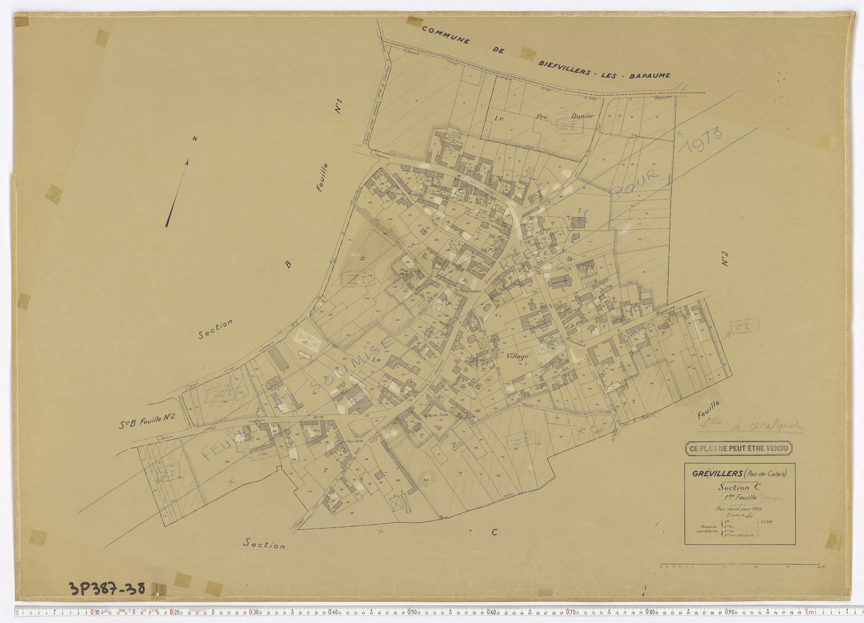 Grévillers - Section C, feuille 1.