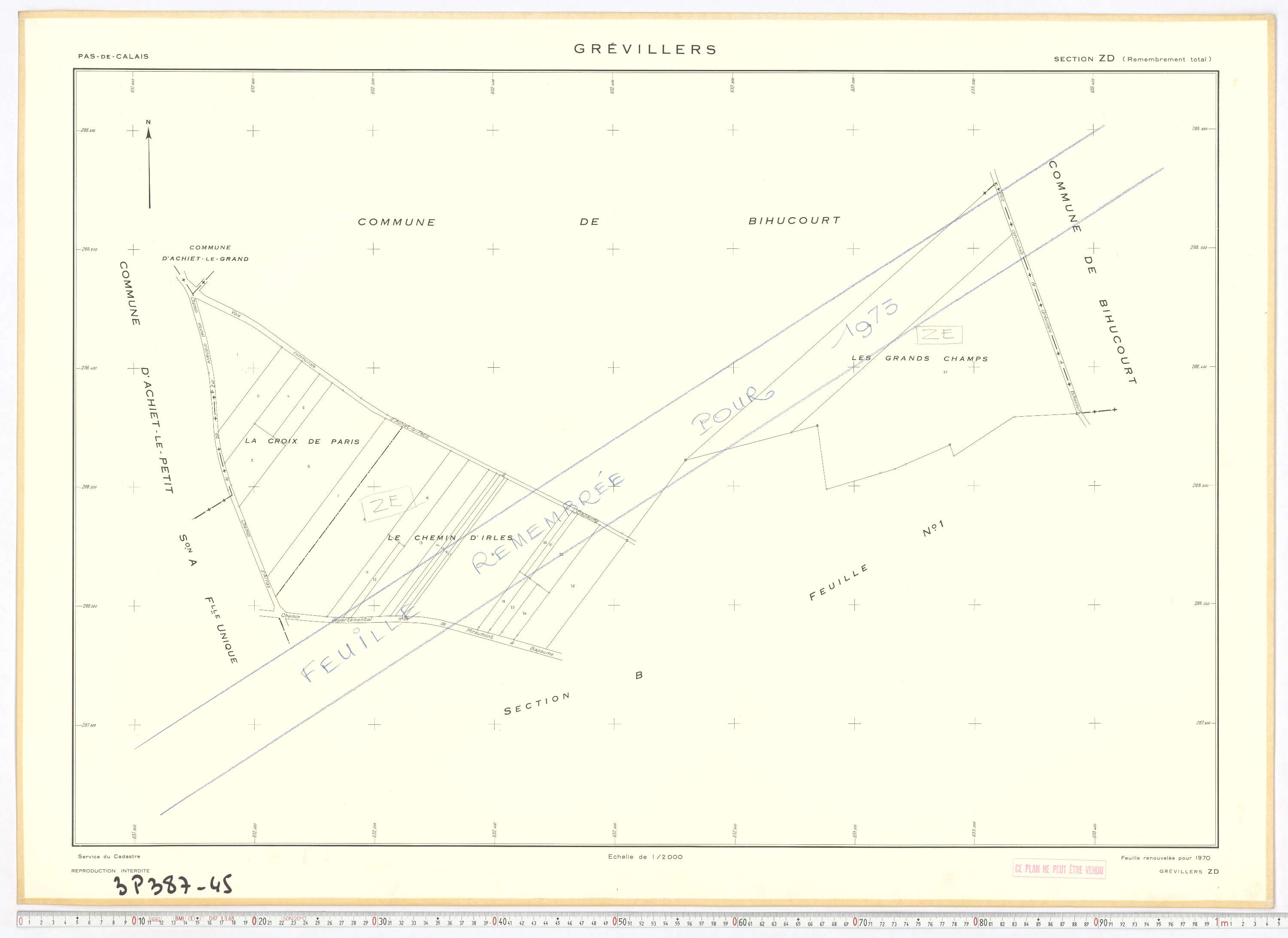 Grévillers - Section ZD.