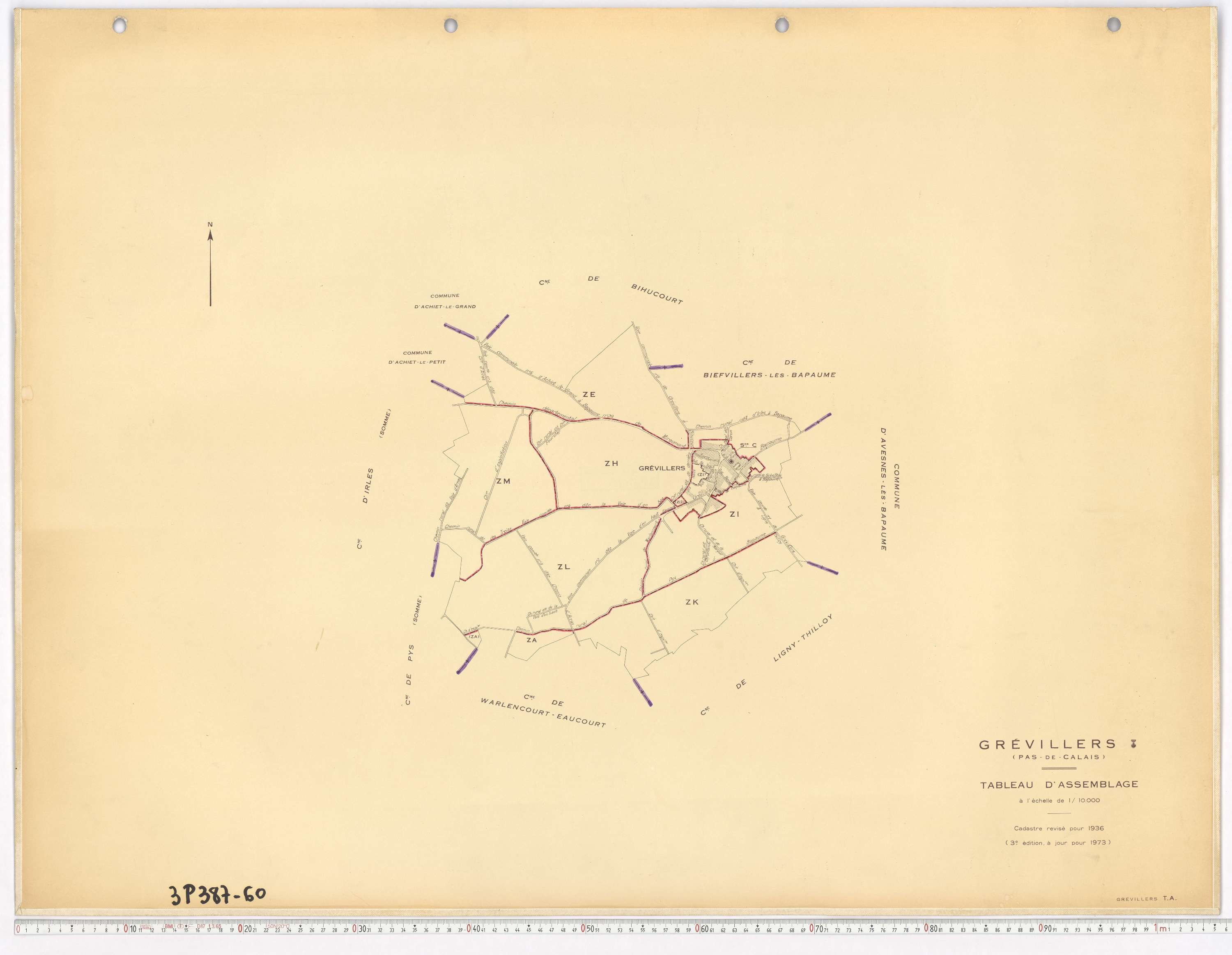 Grévillers - Tableau d'assemblage.