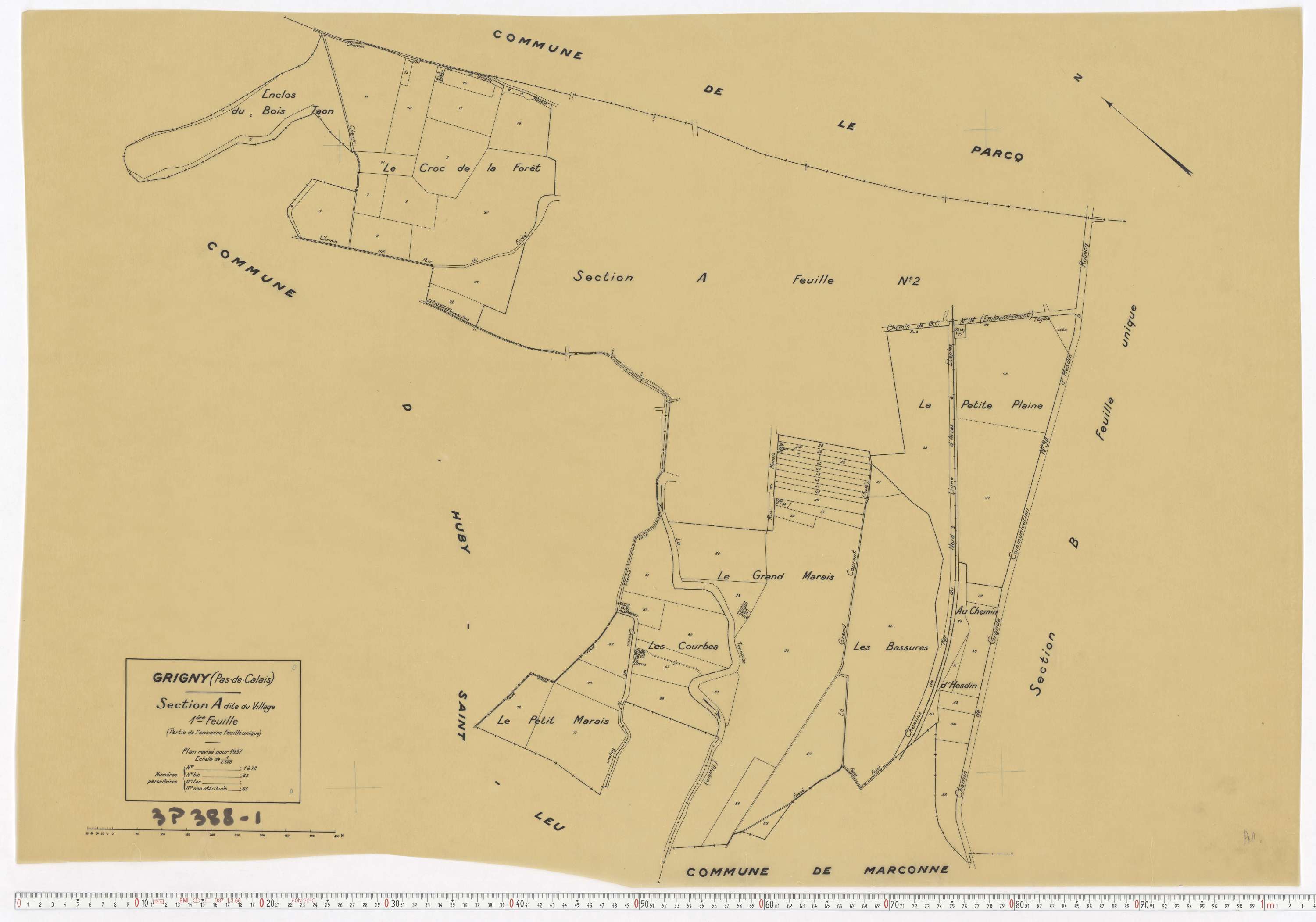 Grigny - Section A, feuille 1.