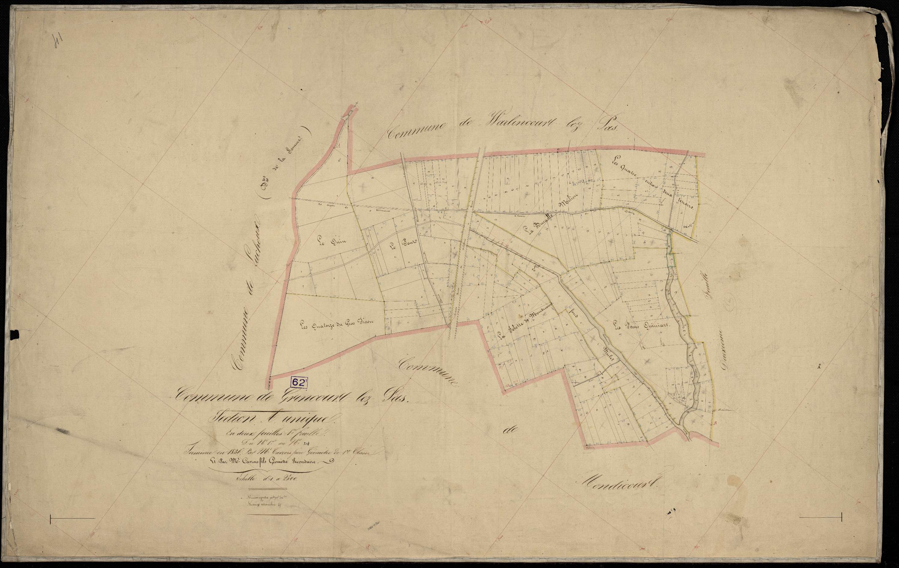 Grincourt-lès-Pas - Section A, 1re feuille