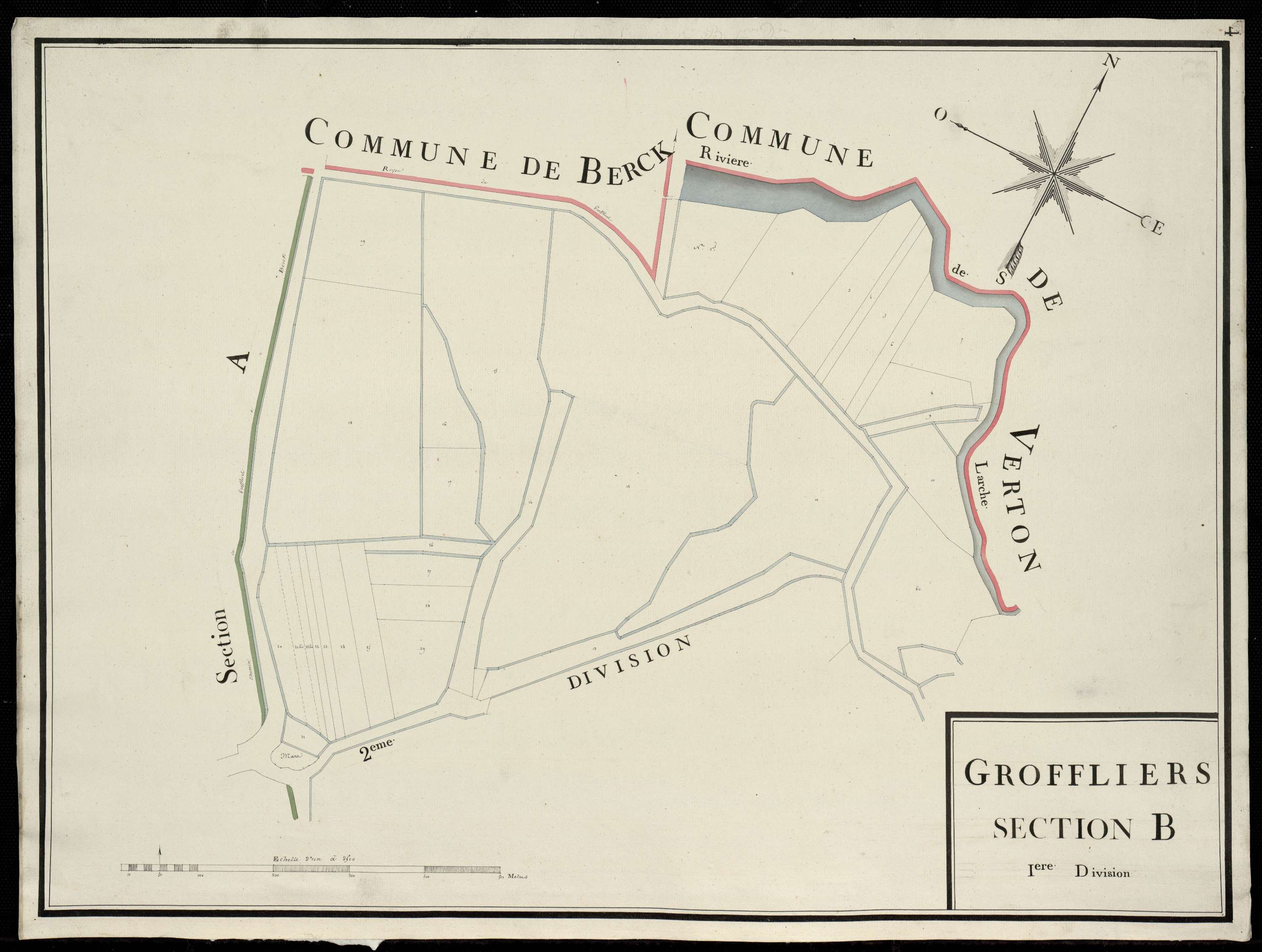 Groffliers - Section B, 1re feuille