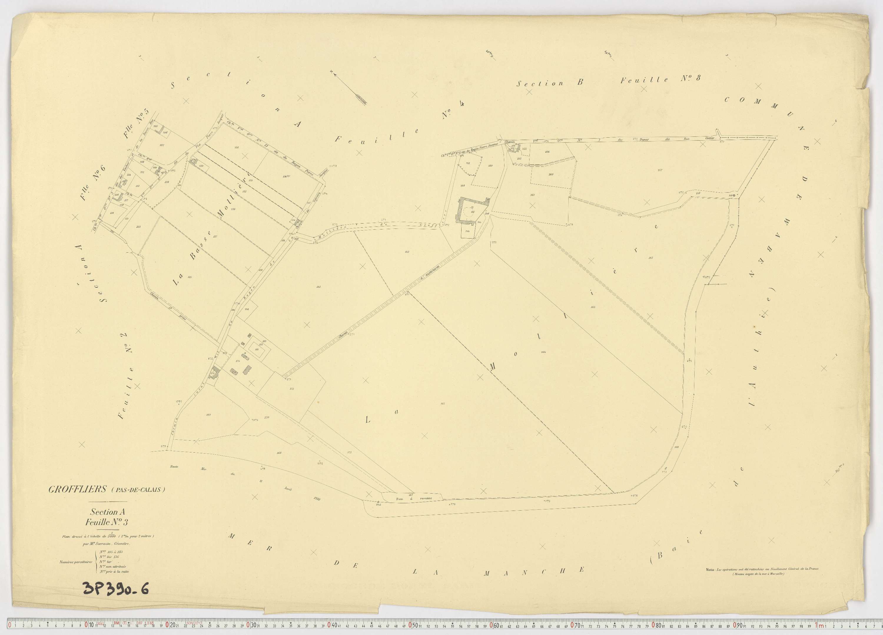 Groffliers - Section A, feuille 3.