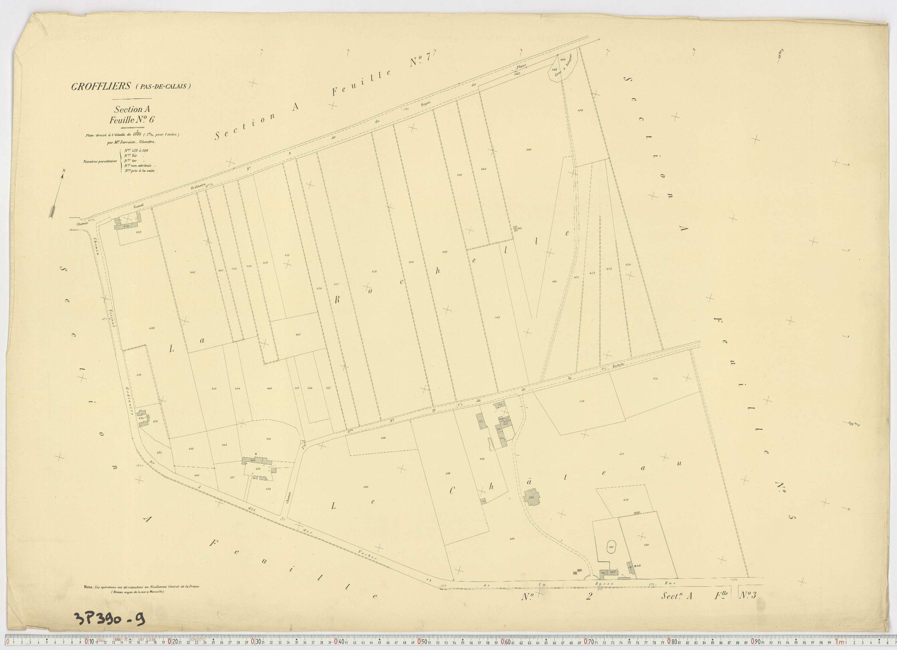 Groffliers - Section A, feuille 6.