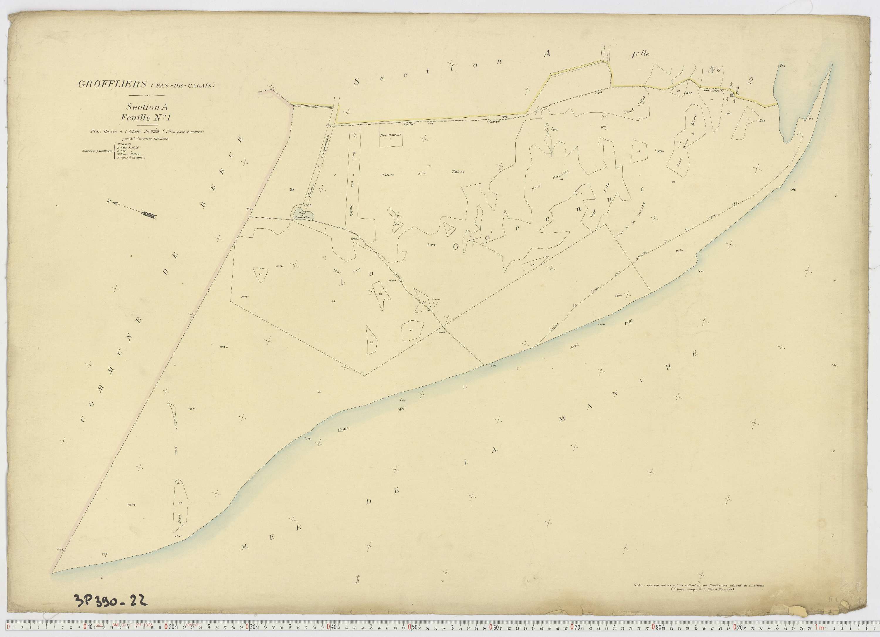 Groffliers - Section A, feuille 1.
