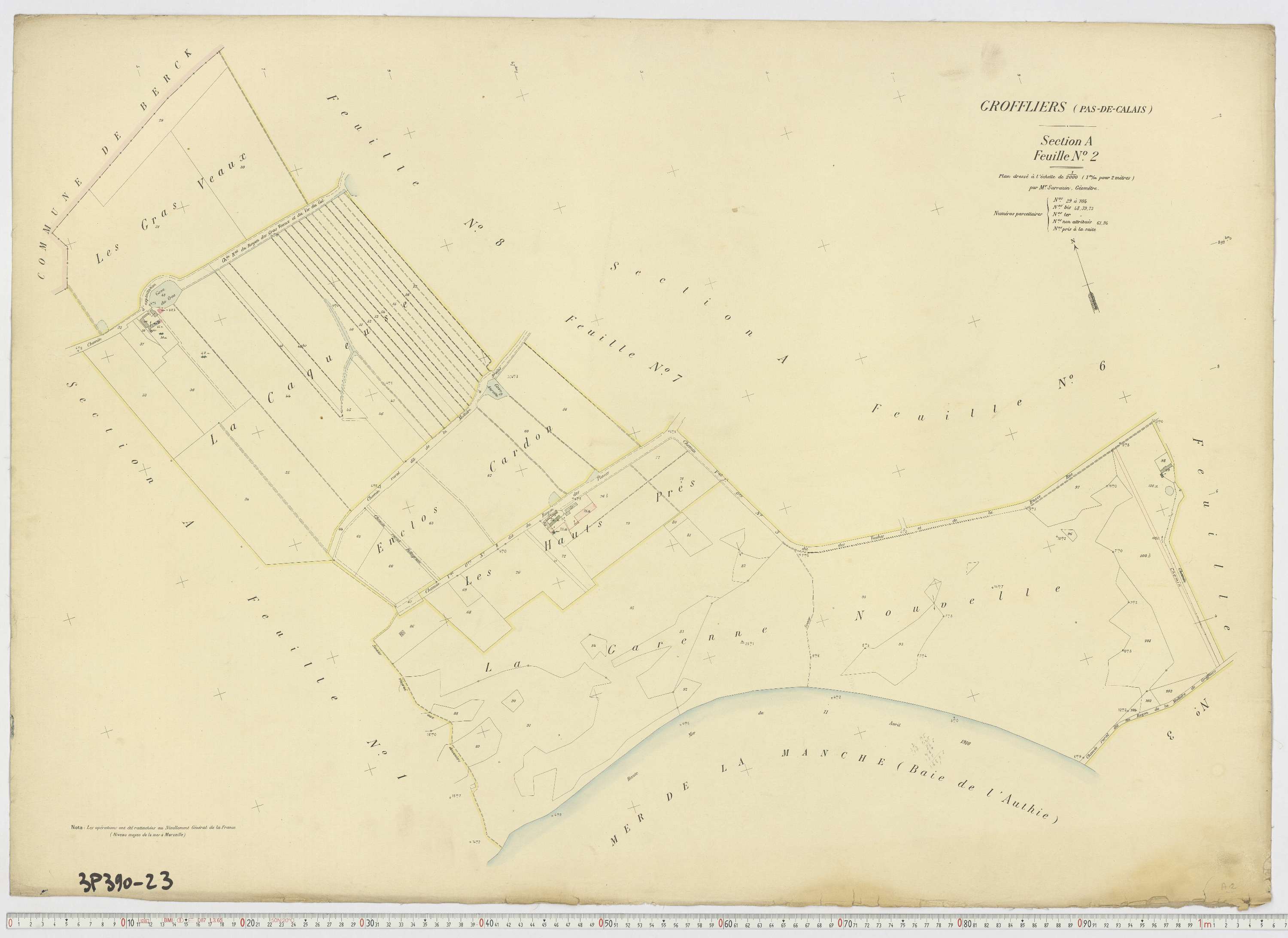 Groffliers - Section A, feuille 2.
