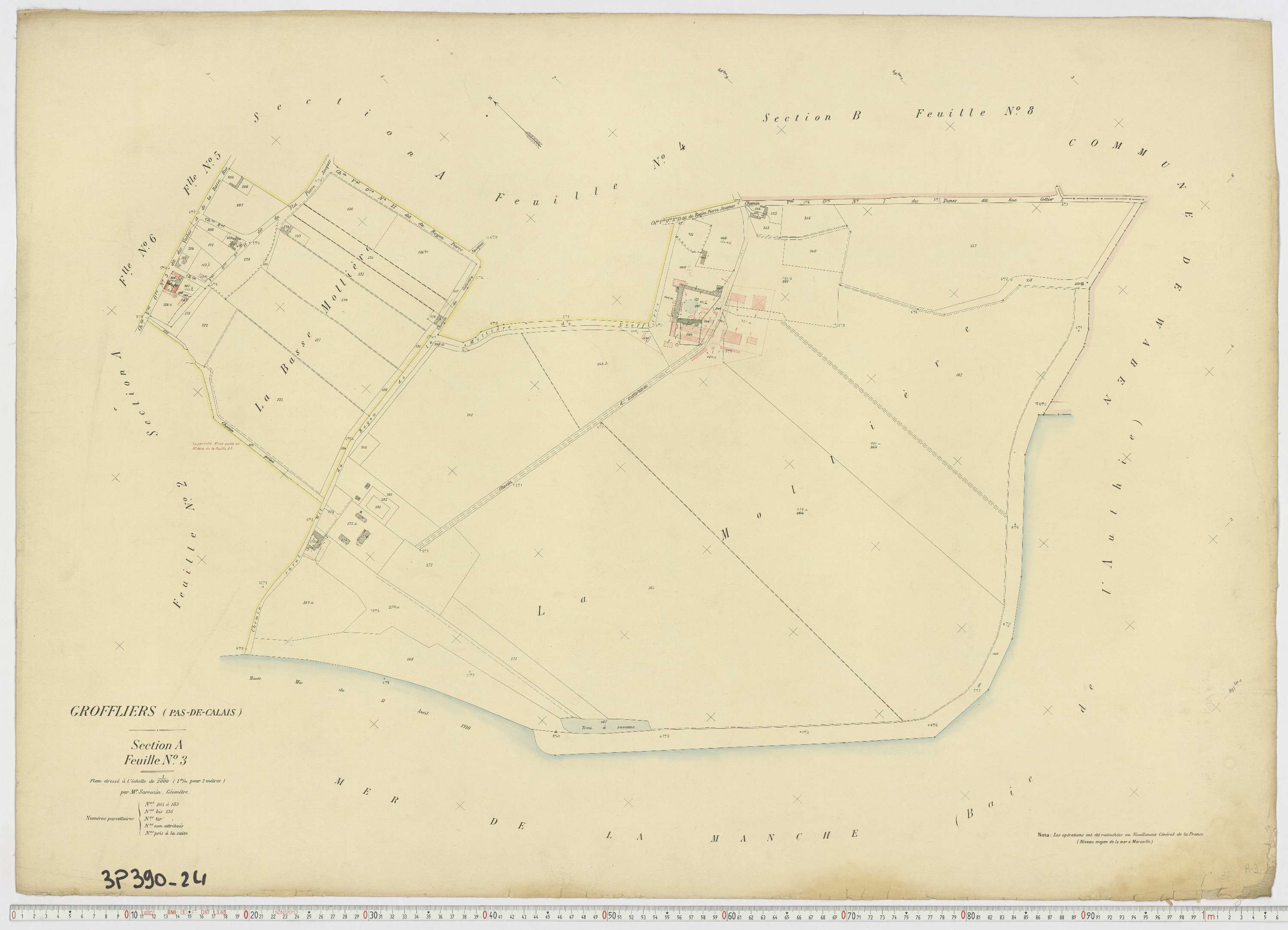 Groffliers - Section A, feuille 3.
