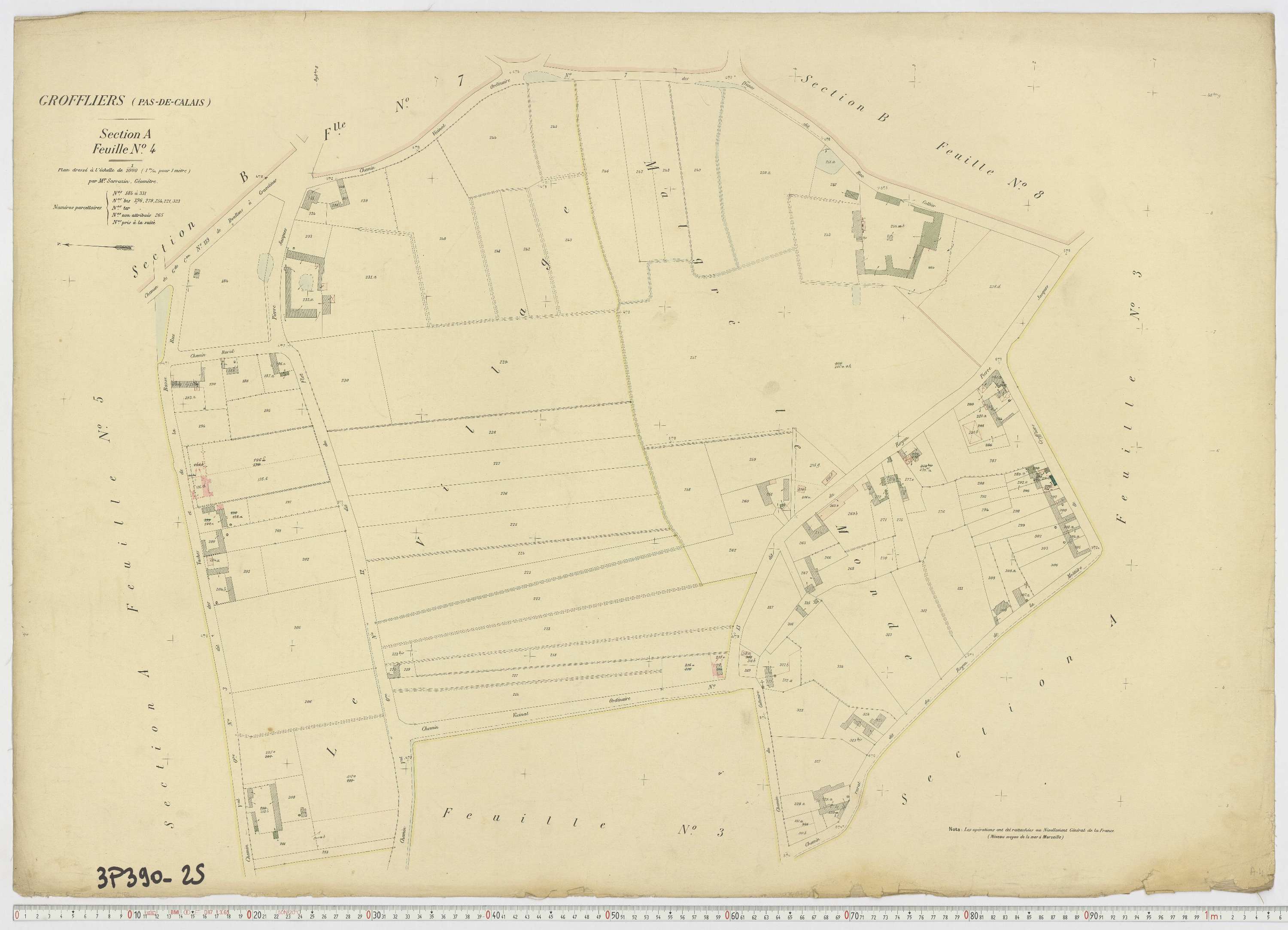 Groffliers - Section A, feuille 4.