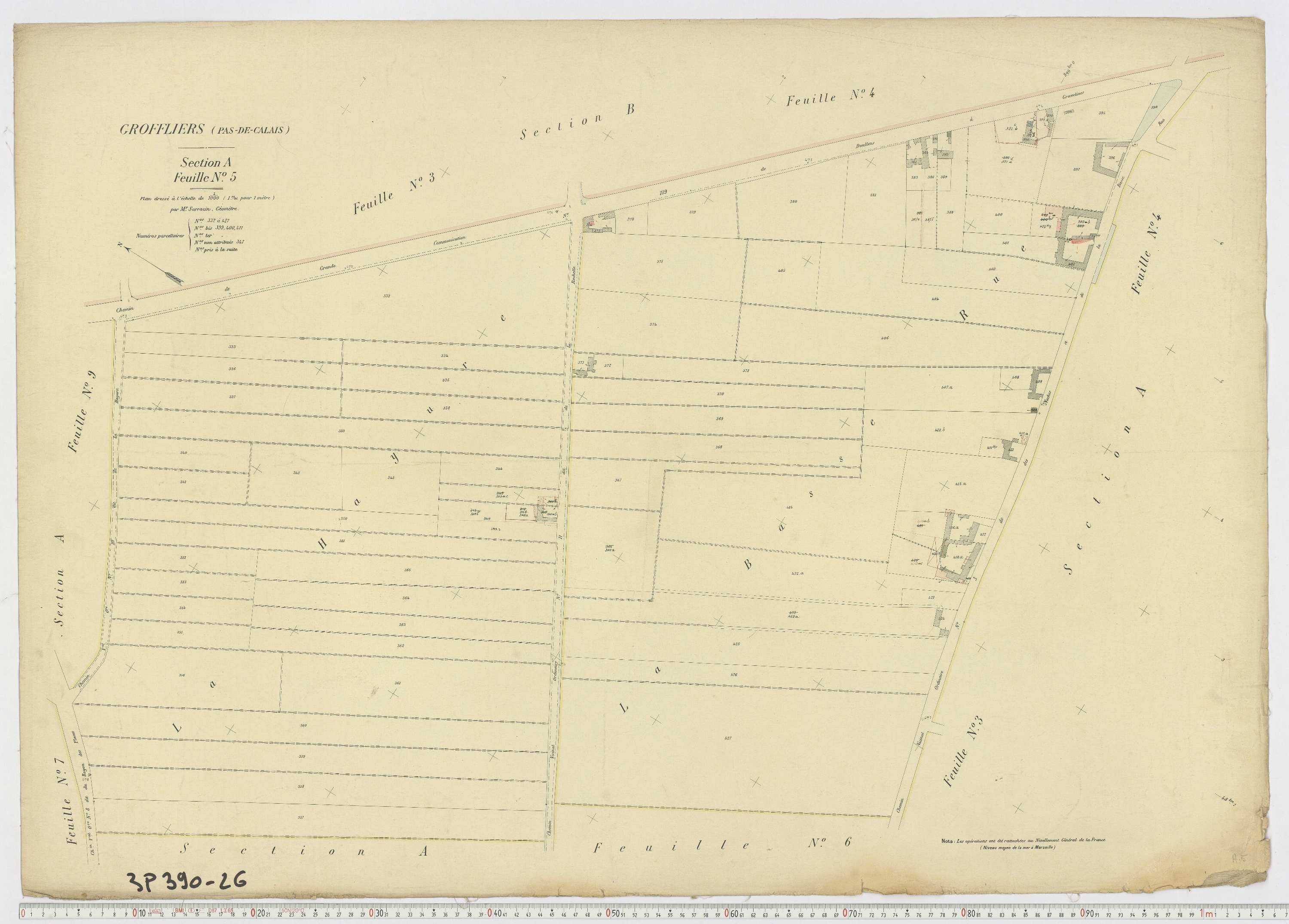 Groffliers - Section A, feuille 5.