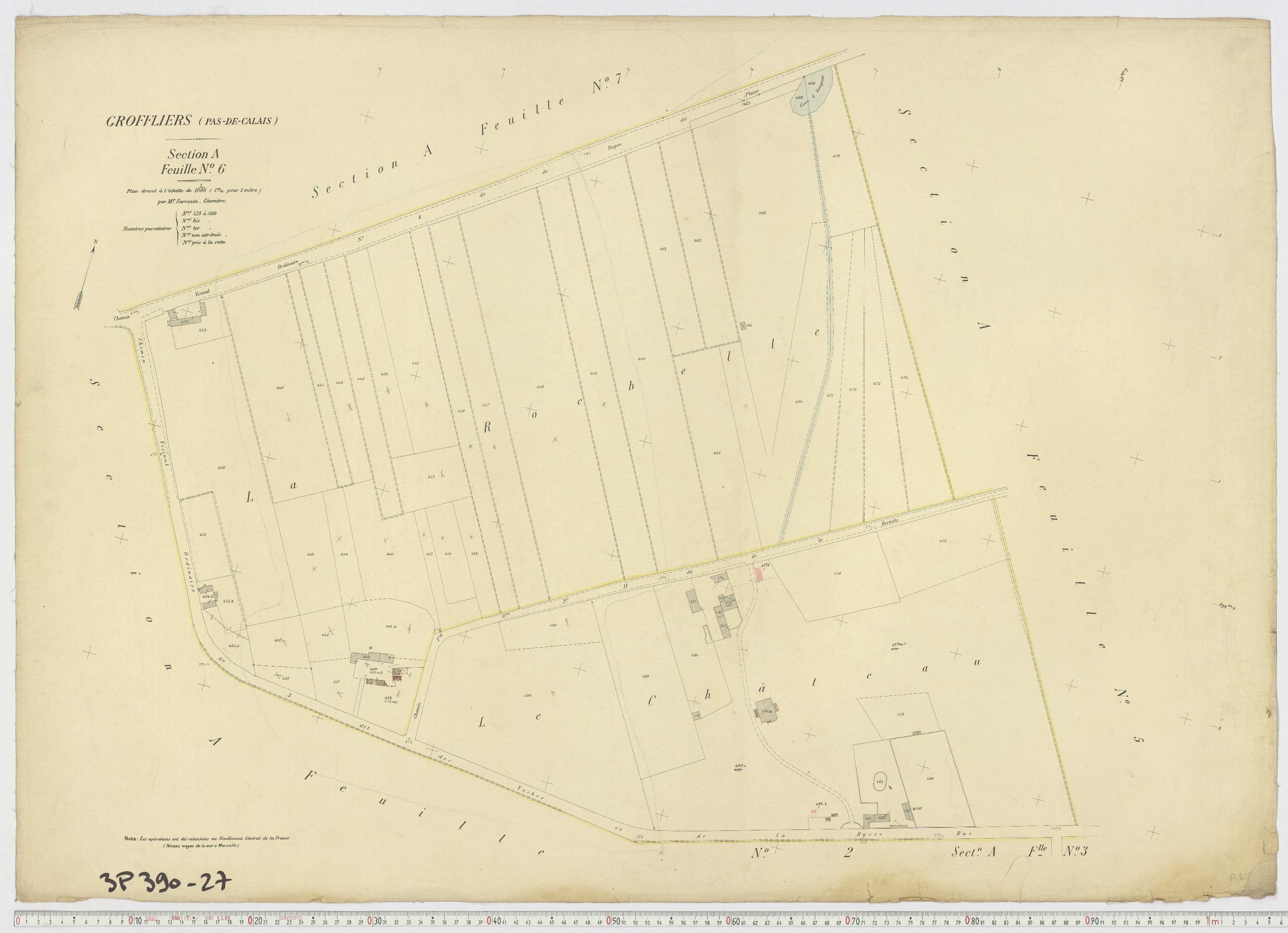 Groffliers - Section A, feuille 6.
