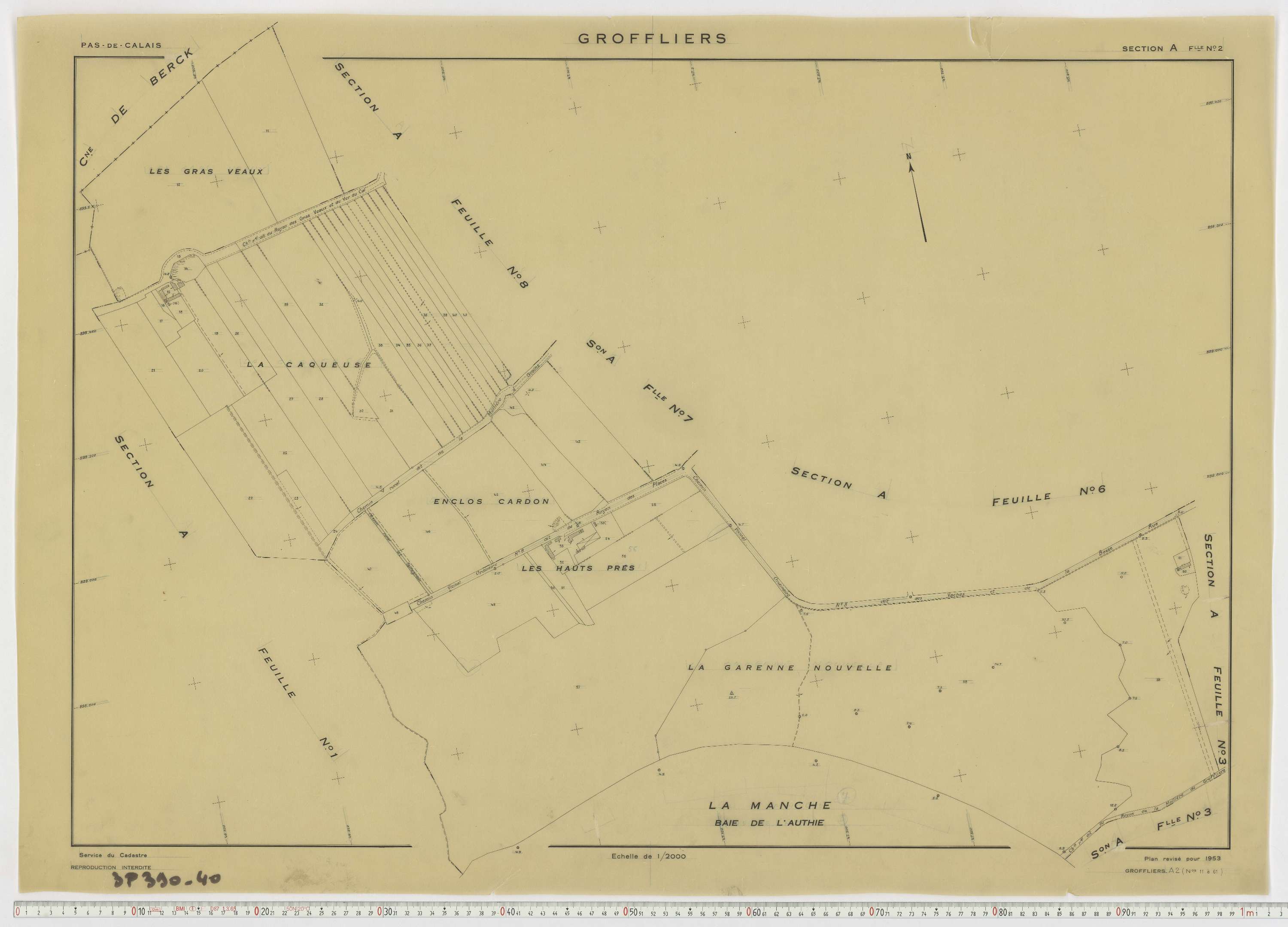 Groffliers - Section A, feuille 2.