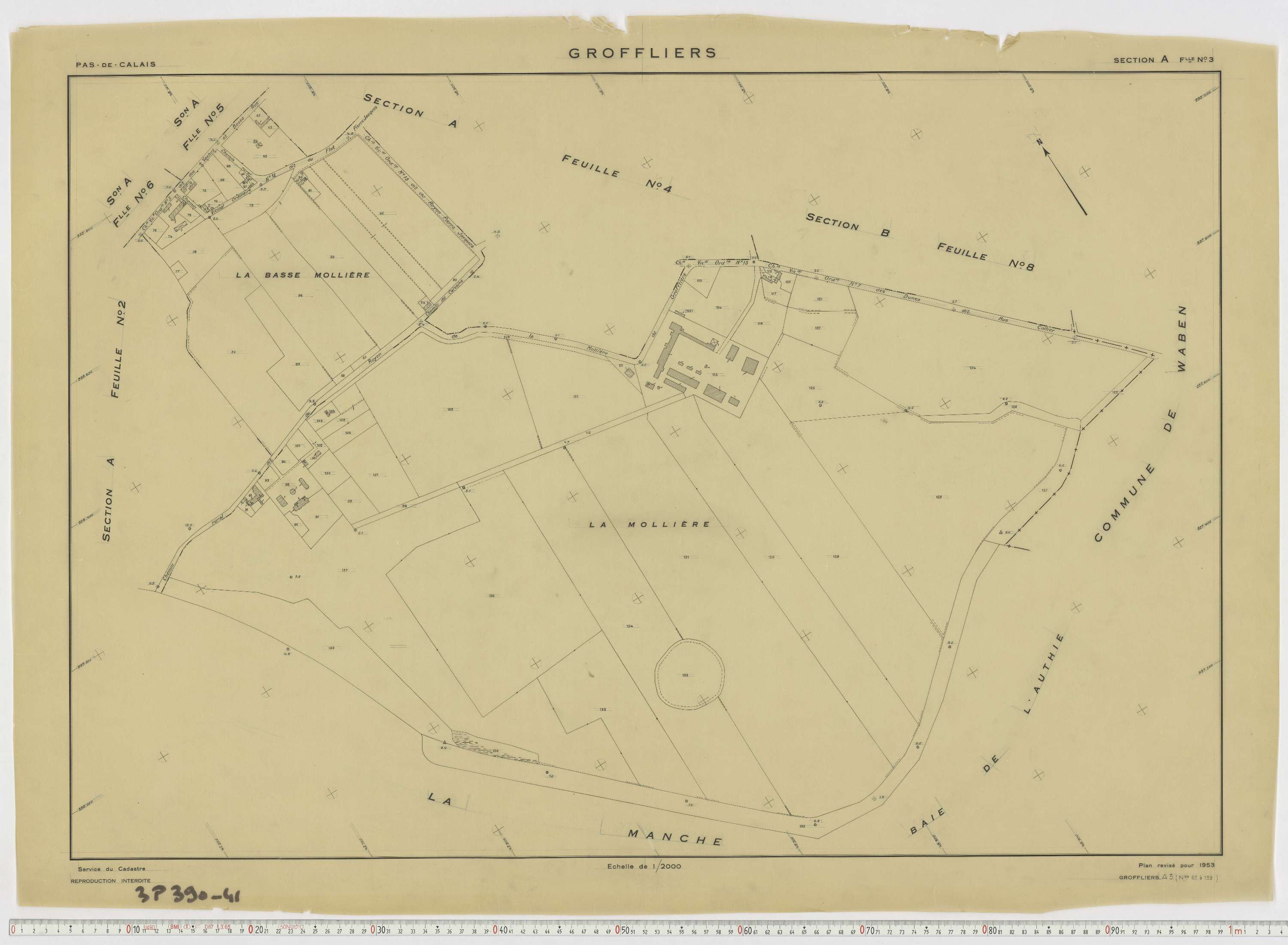 Groffliers - Section A, feuille 3.