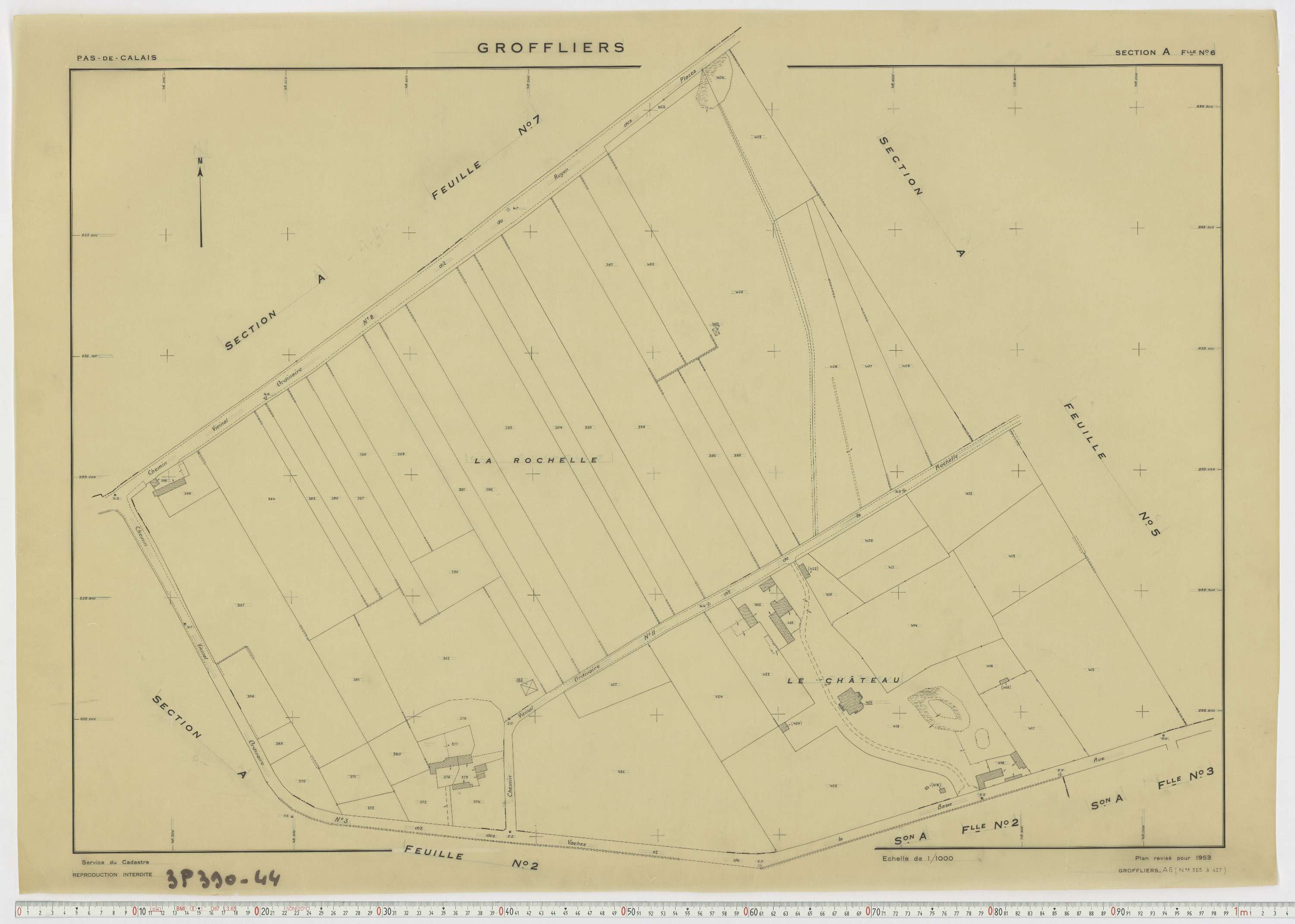 Groffliers - Section A, feuille 6.