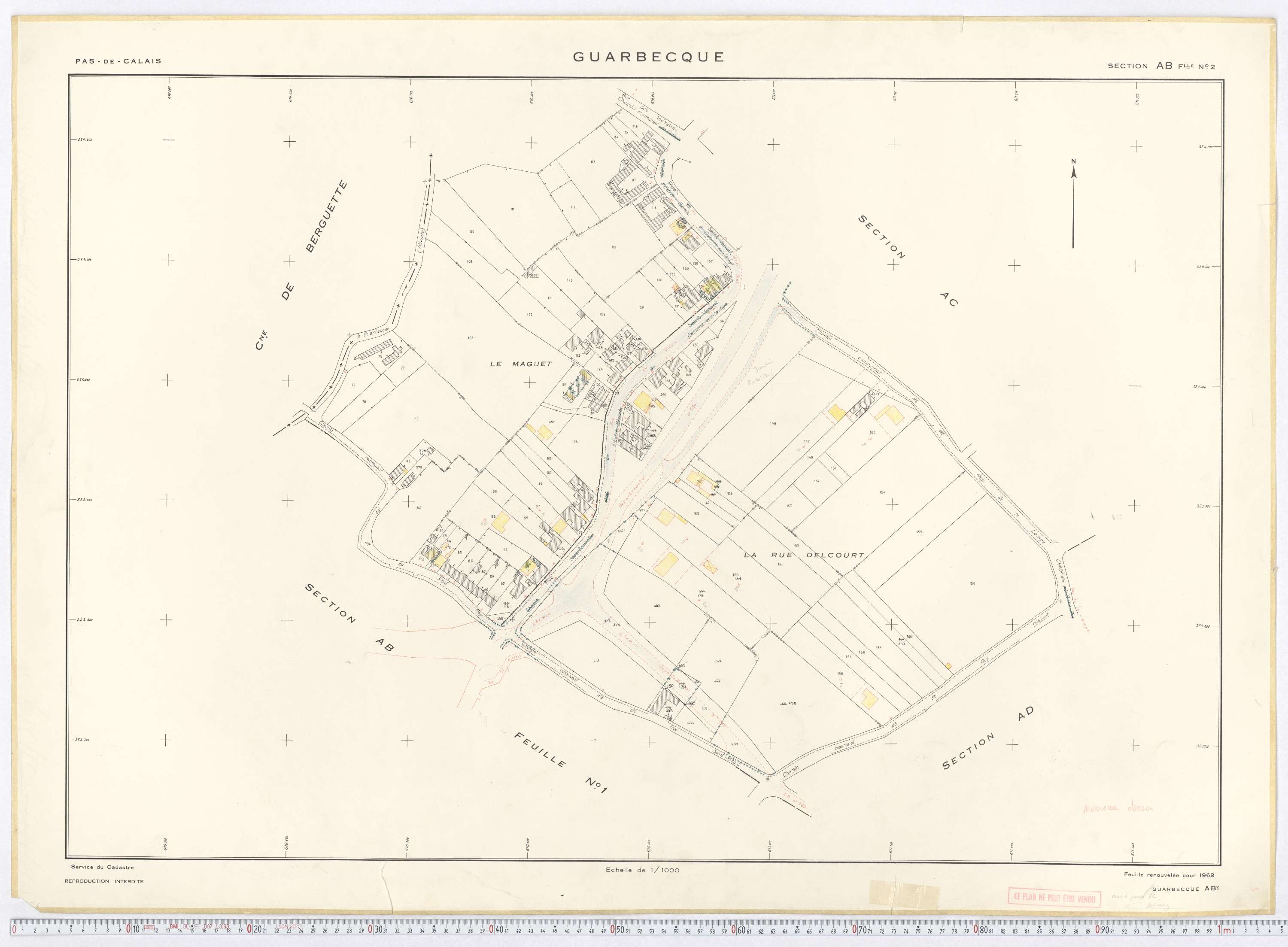 Guarbecque - Section AB, feuille 2.
