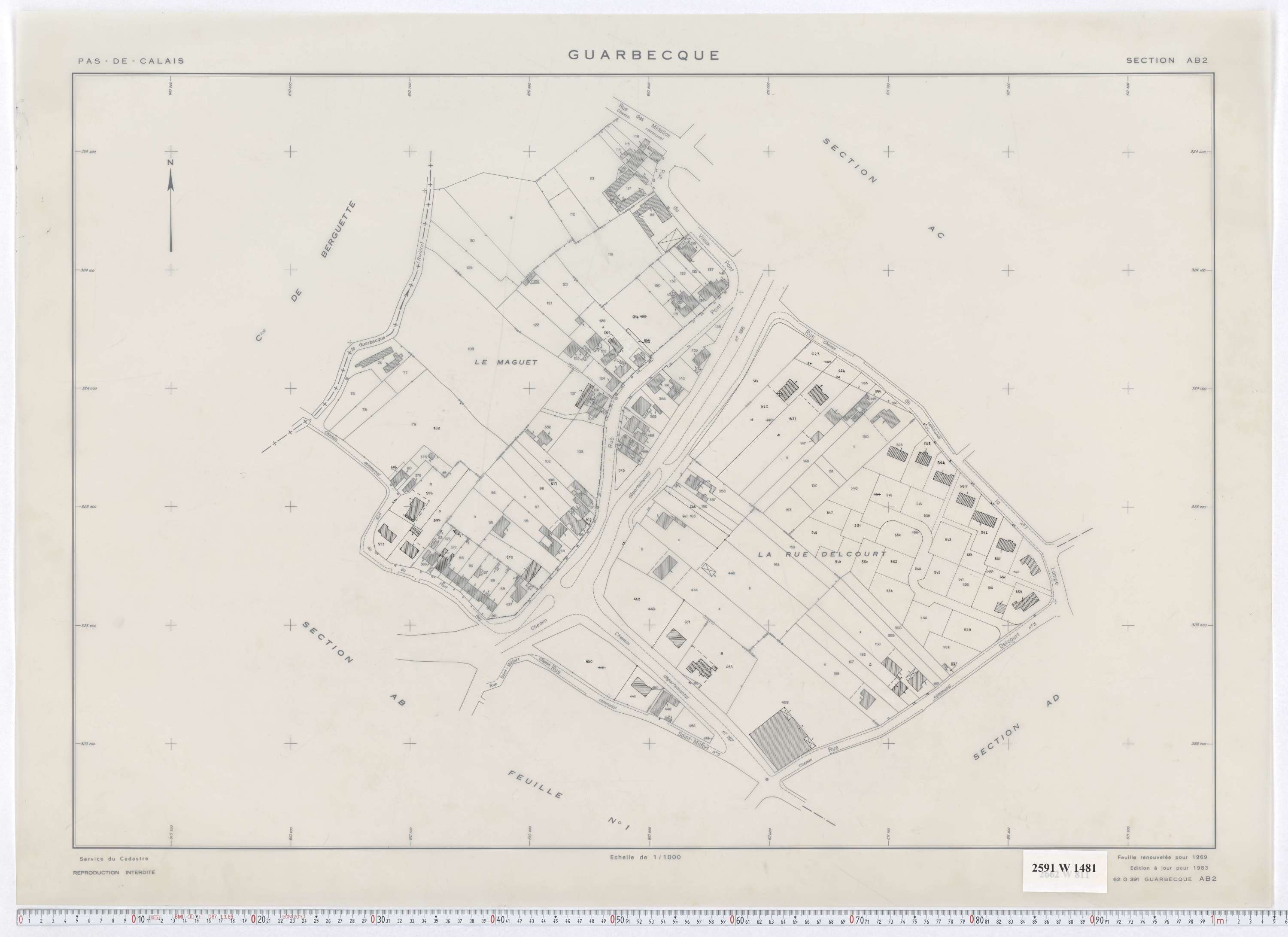 Guarbecque - Section AB, feuille 2.