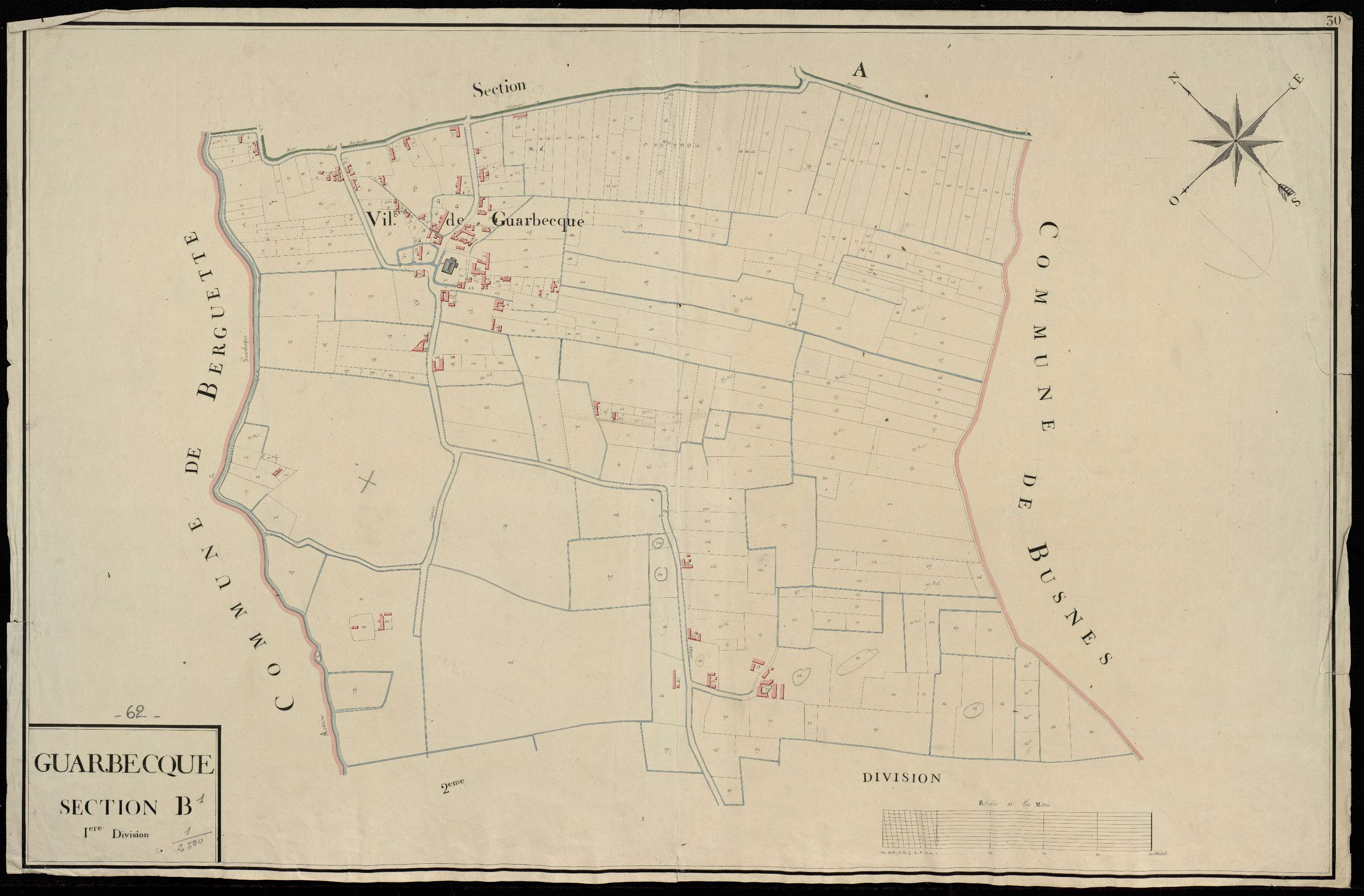 Guarbecque - Section B, 1re feuille