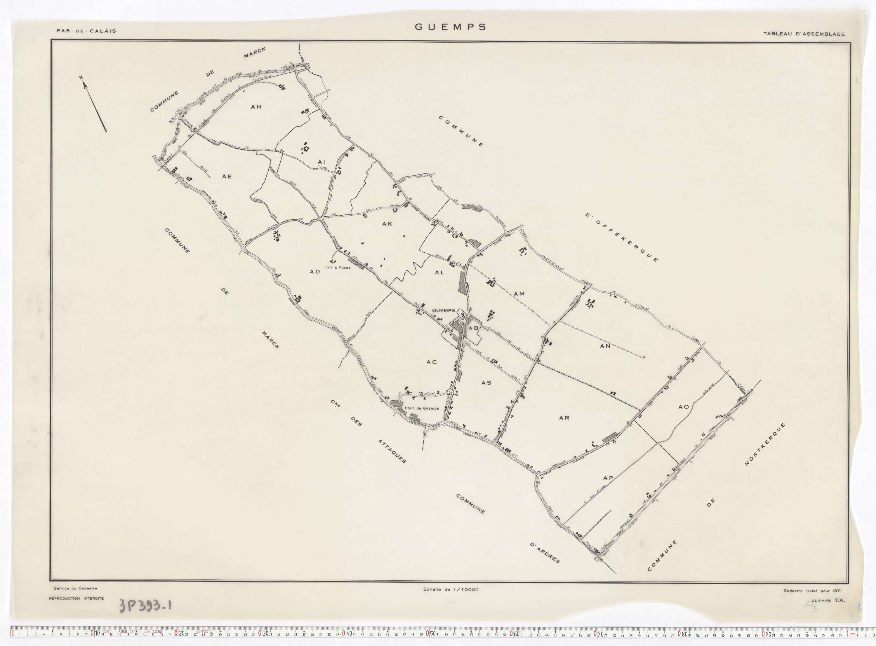 Guemps - Tableau d'assemblage.