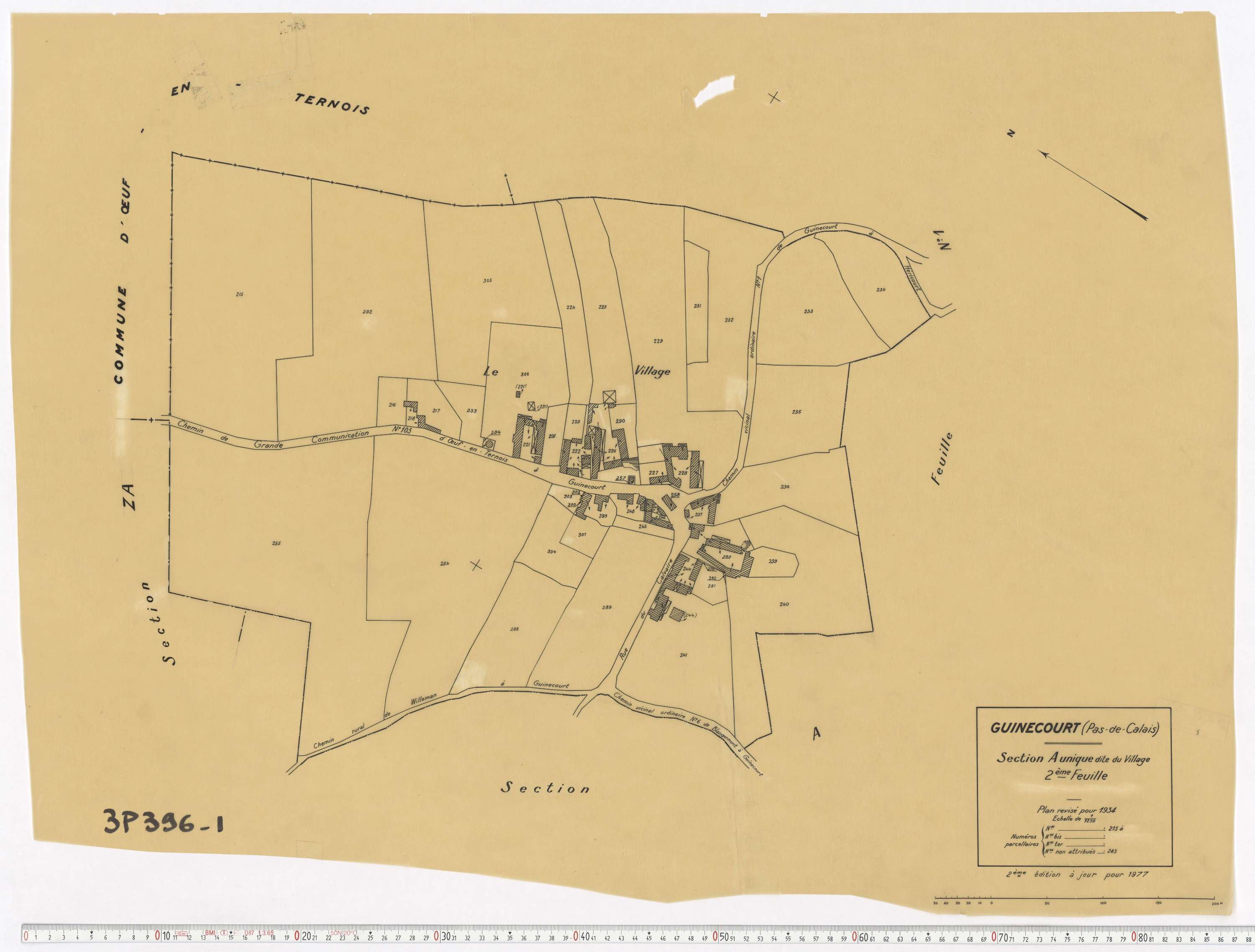 Guinecourt - Section A, feuille 2.
