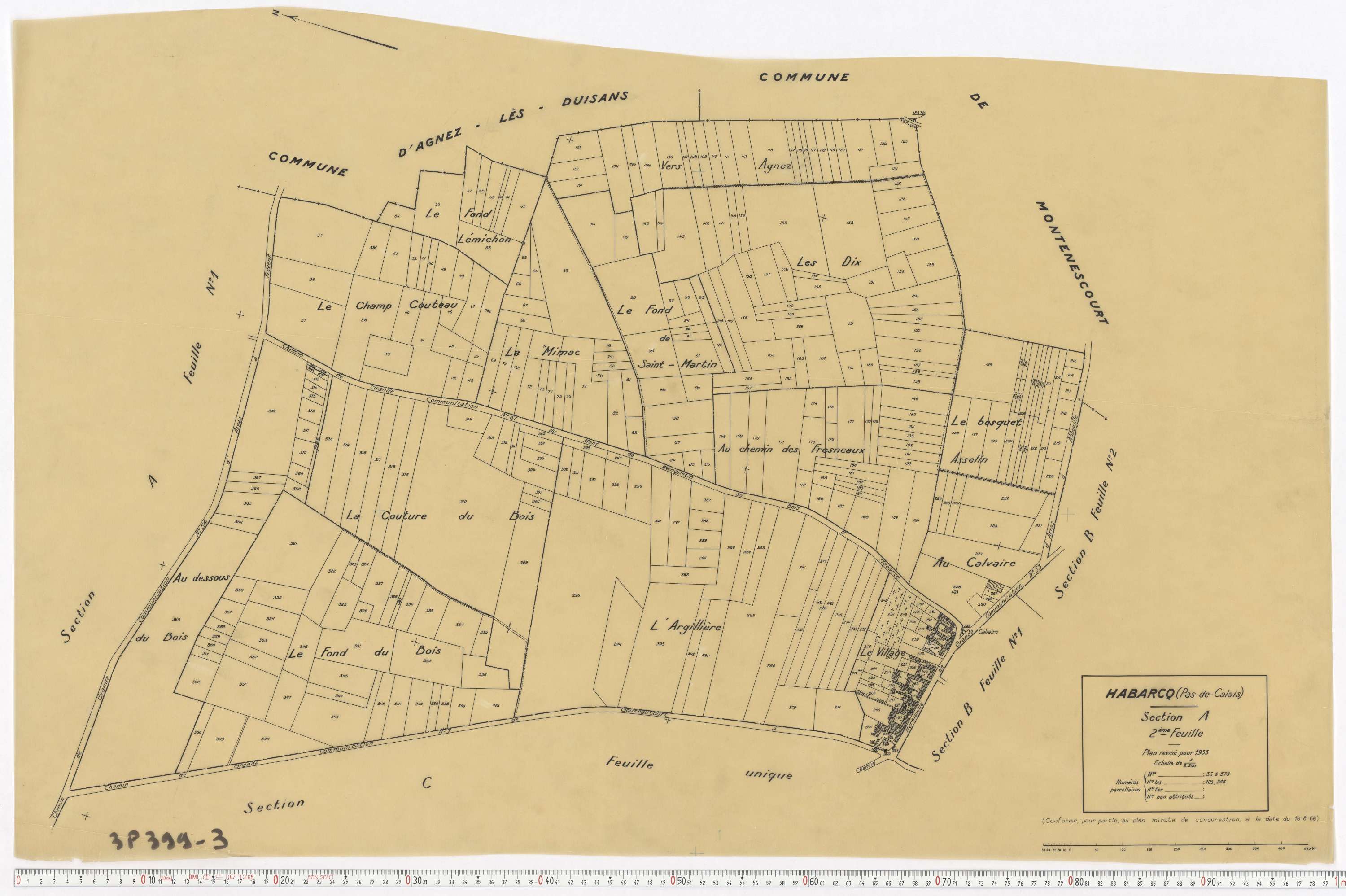 Habarcq - Section A, feuille 2.