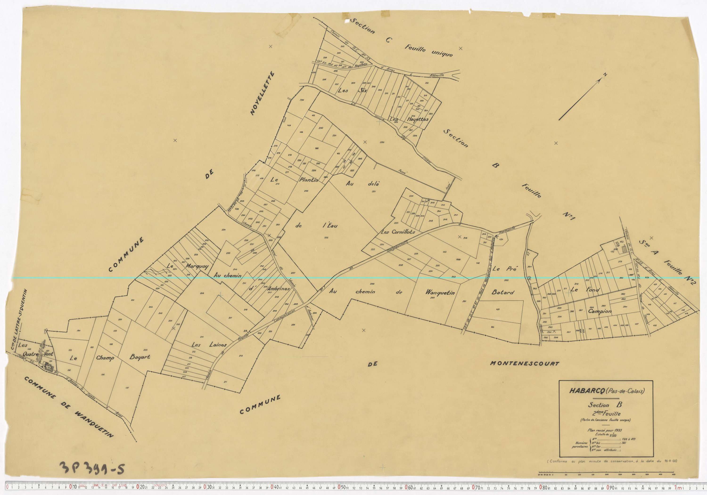 Habarcq - Section B, feuille 2.