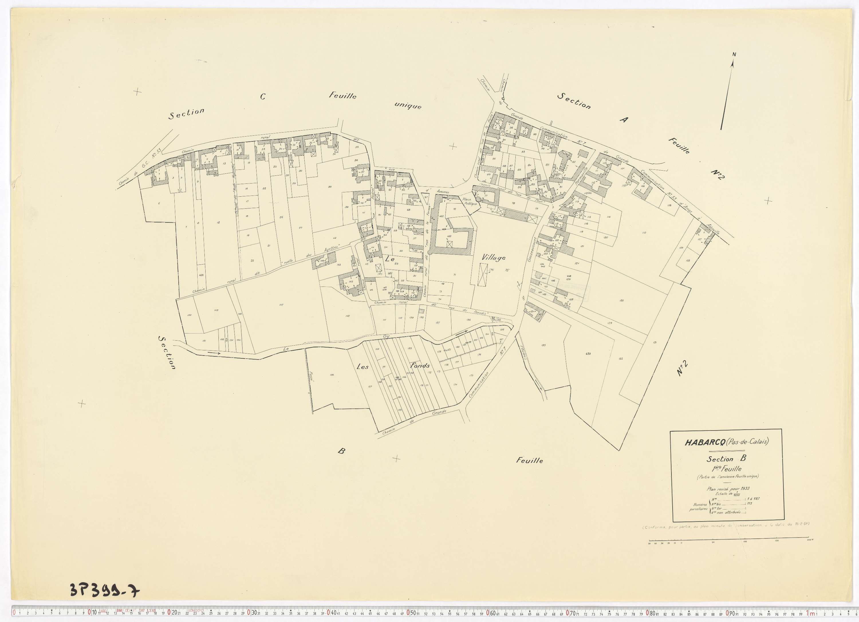 Habarcq - Section B, feuille 1.