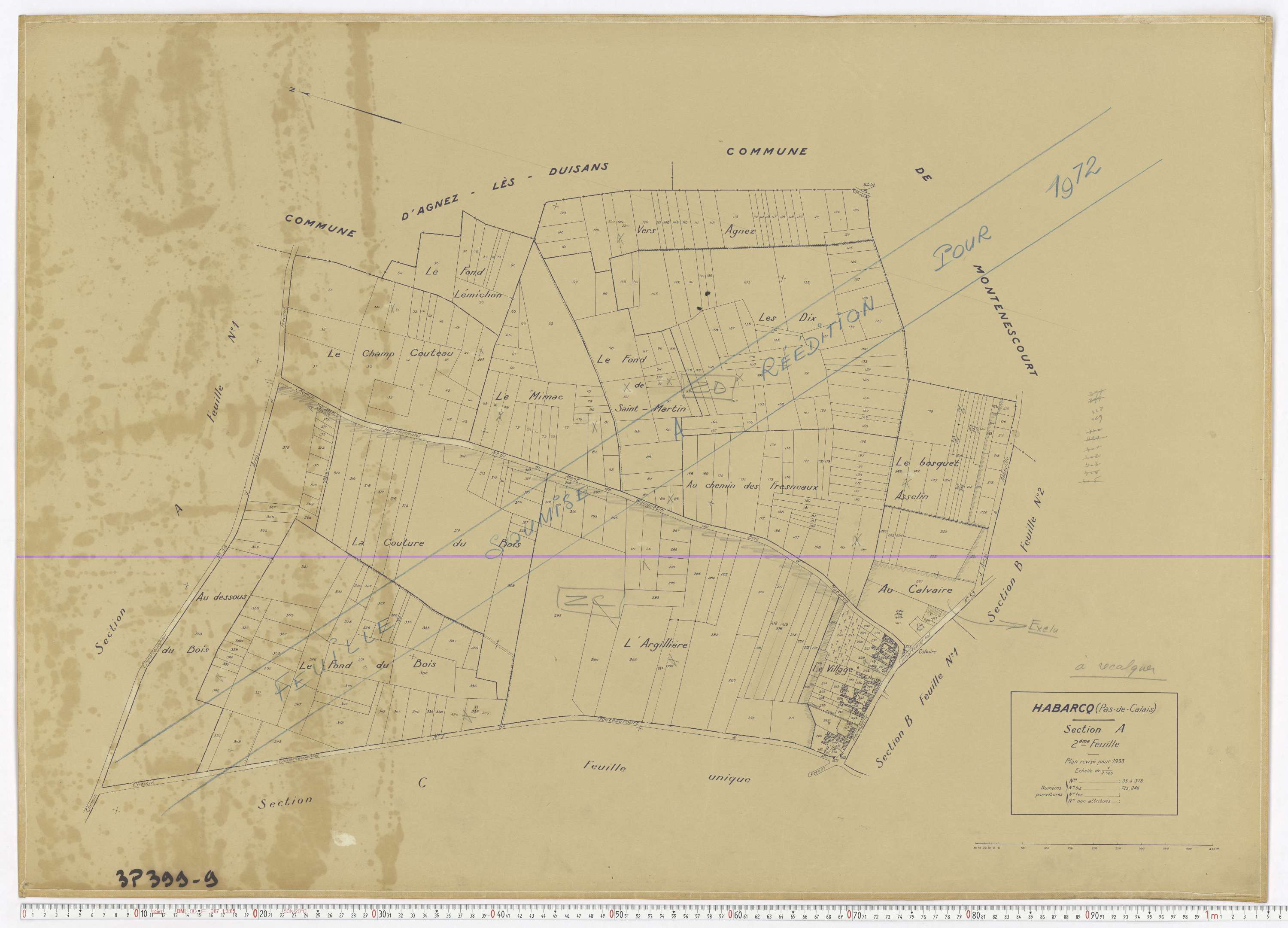 Habarcq - Section A, feuille 2.