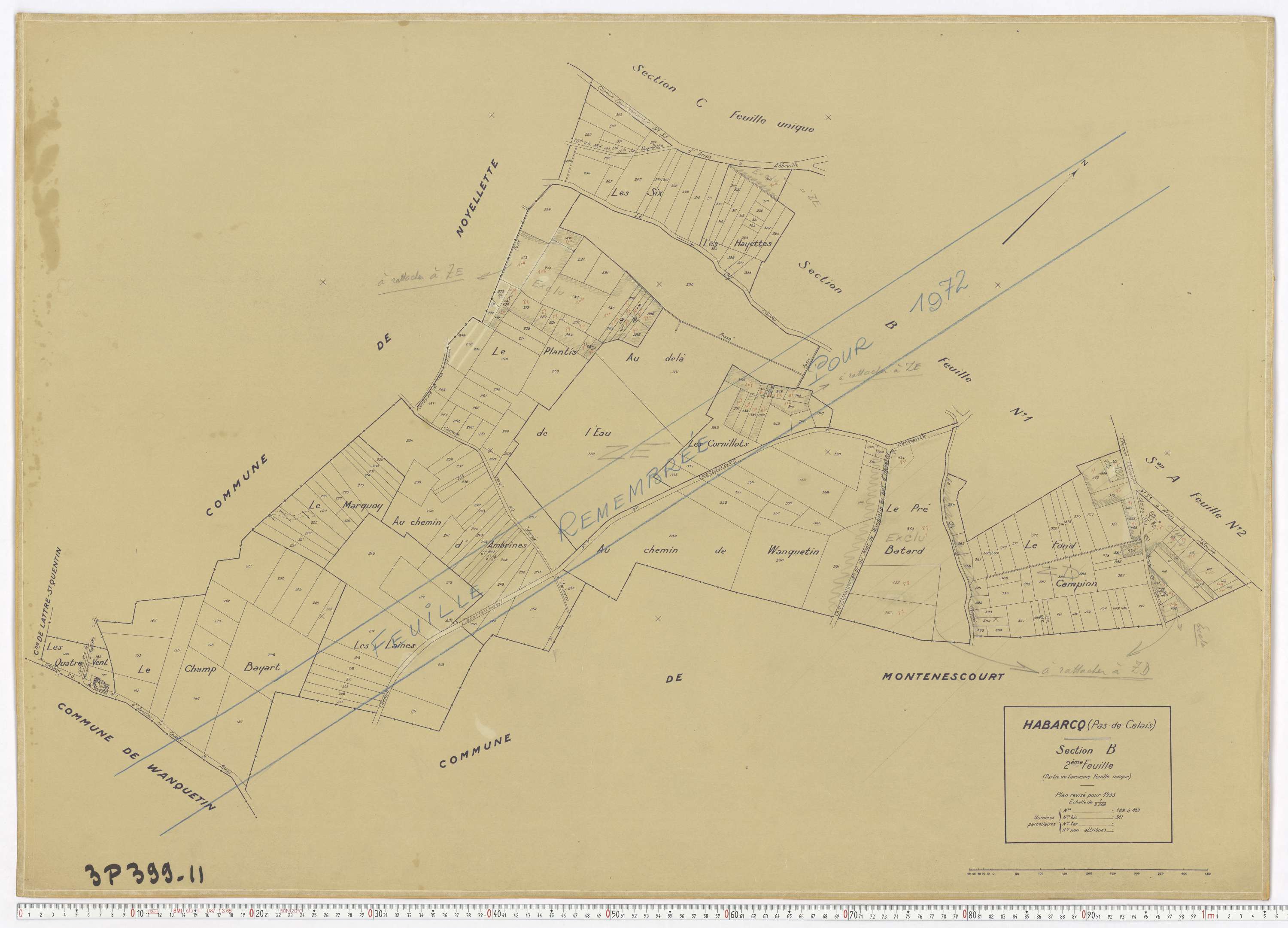 Habarcq - Section B, feuille 2.