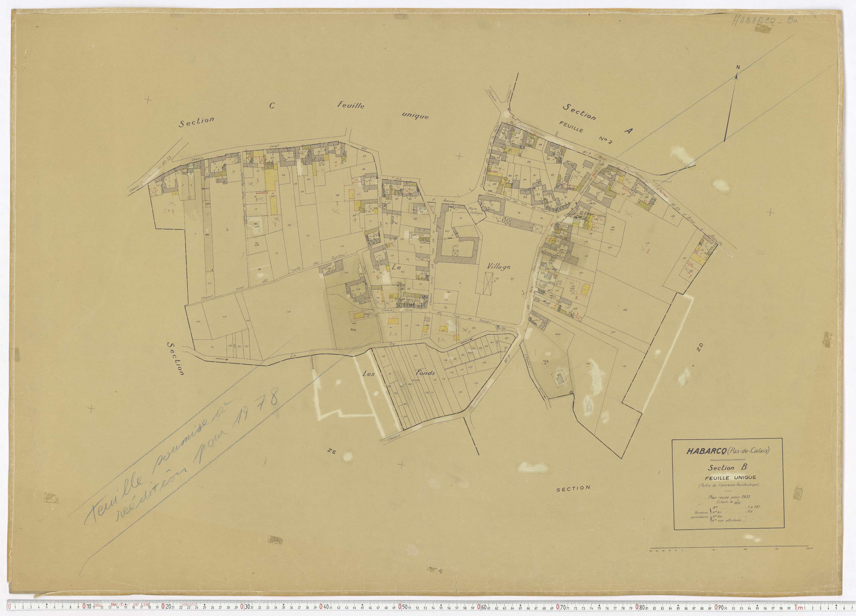 Habarcq - Section B, feuille 1.