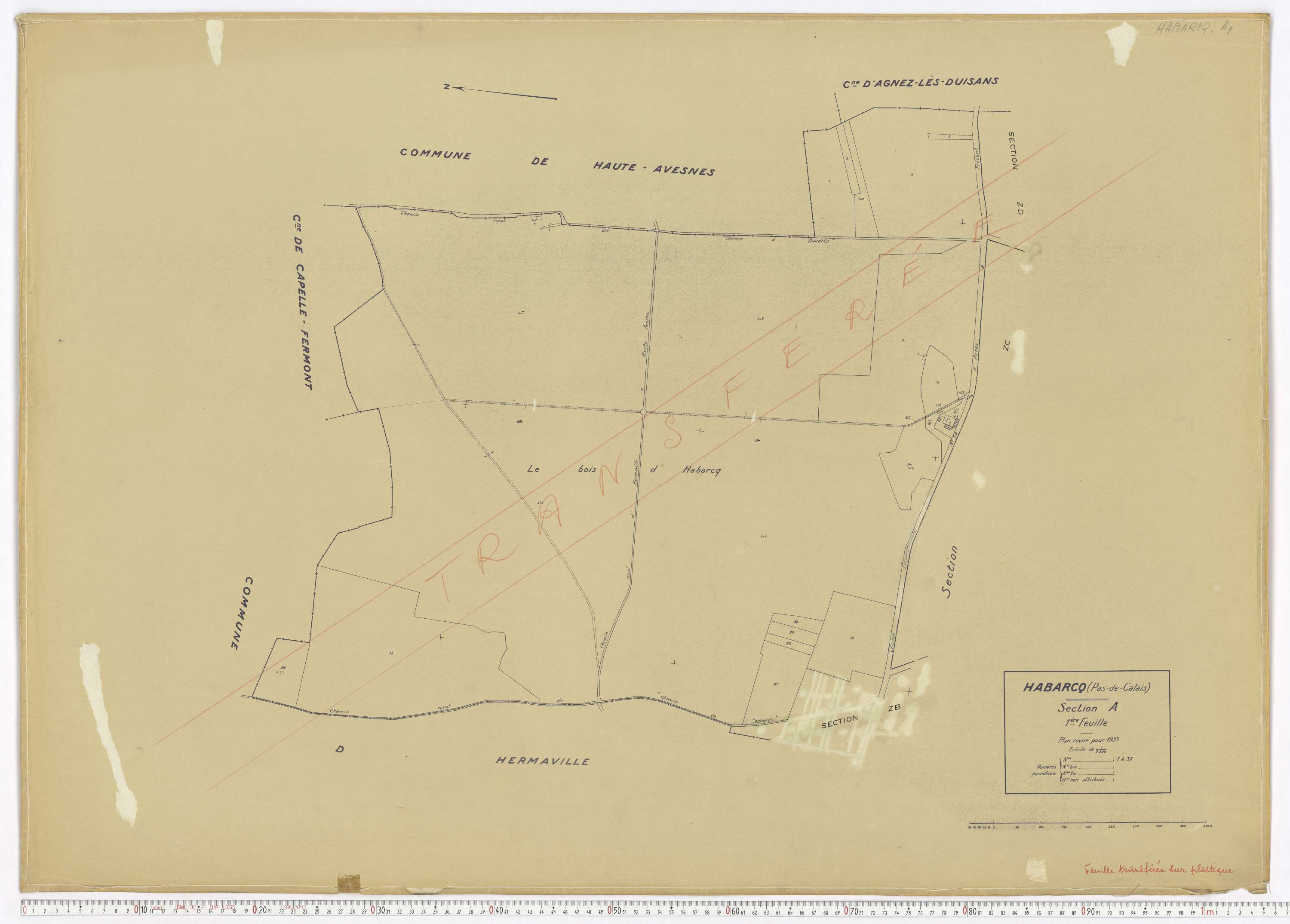 Habarcq - Section A, feuille 1.