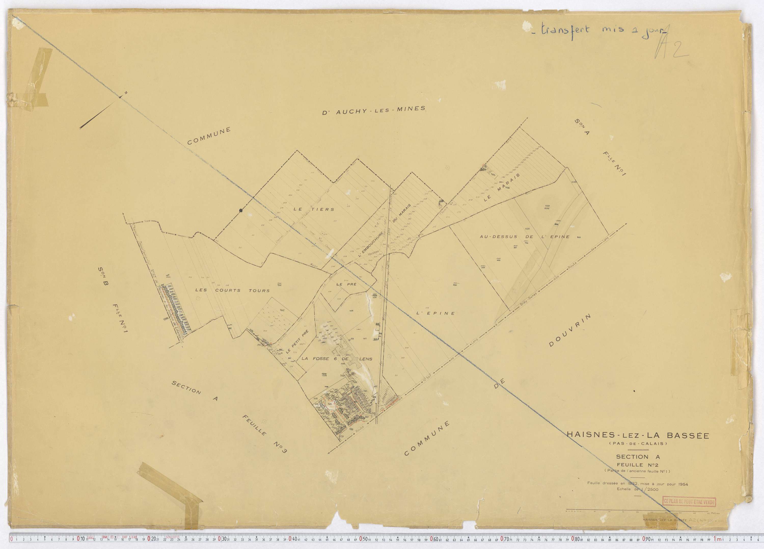 Haisnes - Section A, feuille 2.