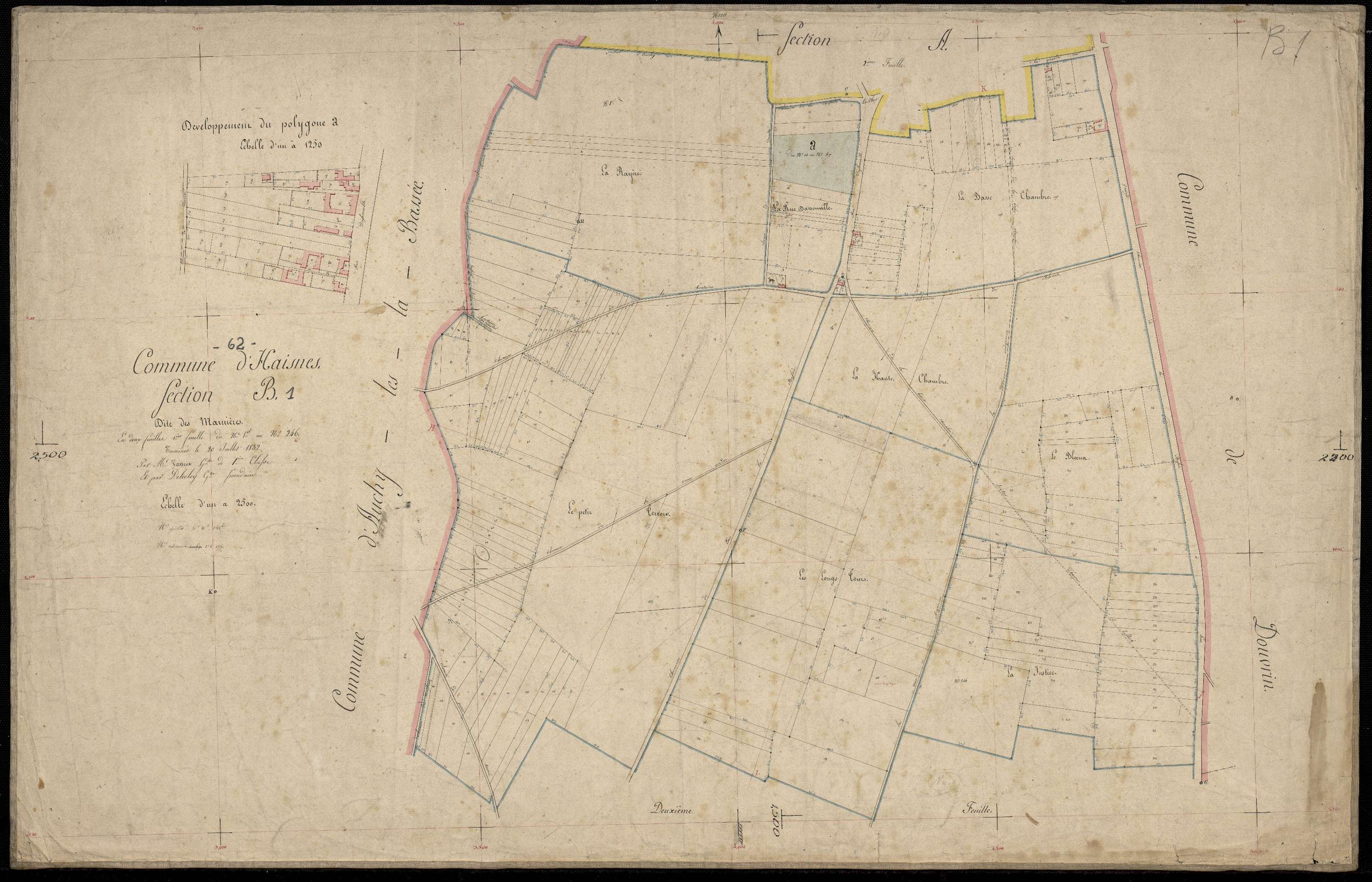 Haisnes - Section B, 1re feuille