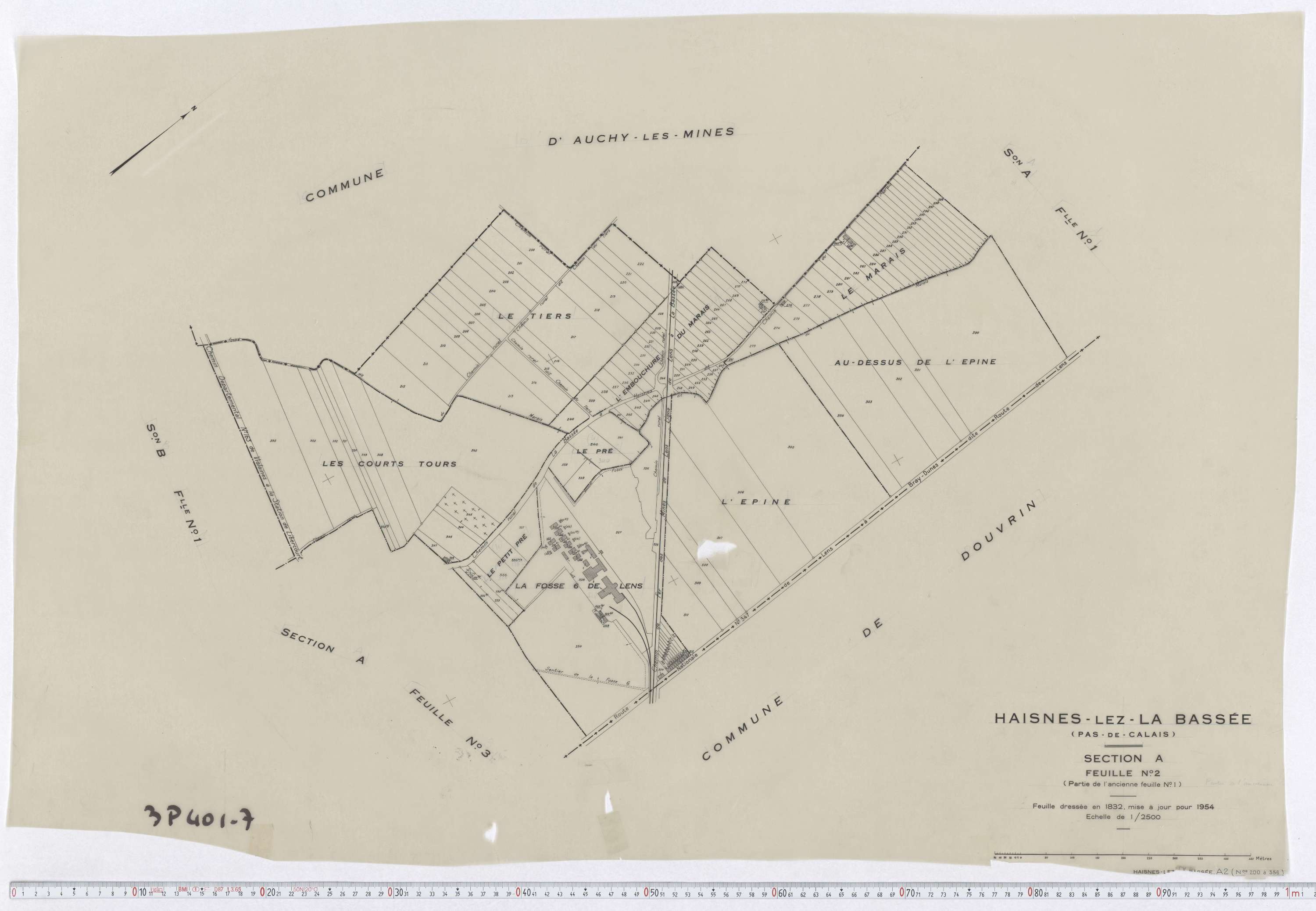 Haisnes - Section A, feuille 2.