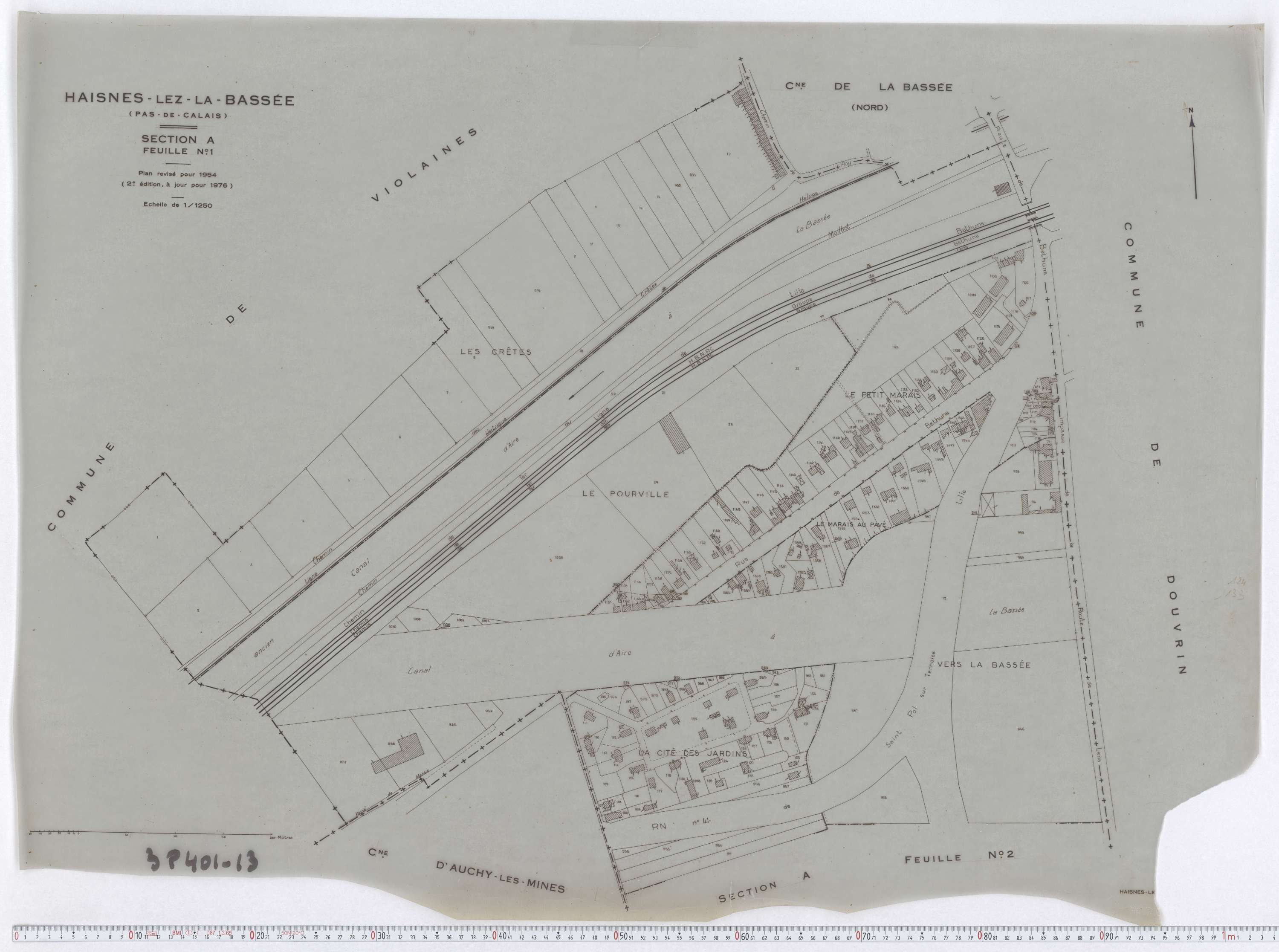 Haisnes - Section A, feuille 1.